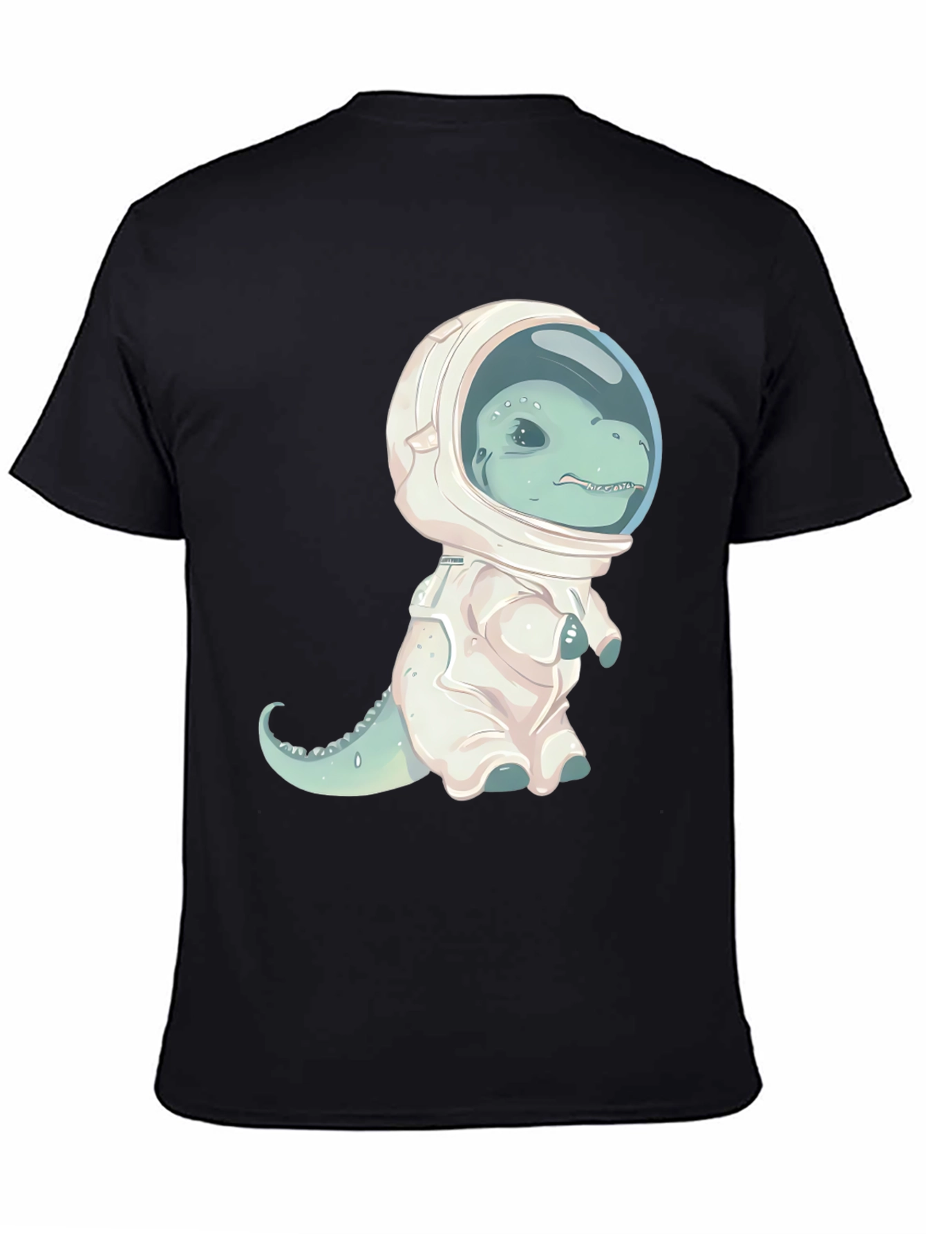 Black Dino Astronaut Graphic T-Shirt view 4
