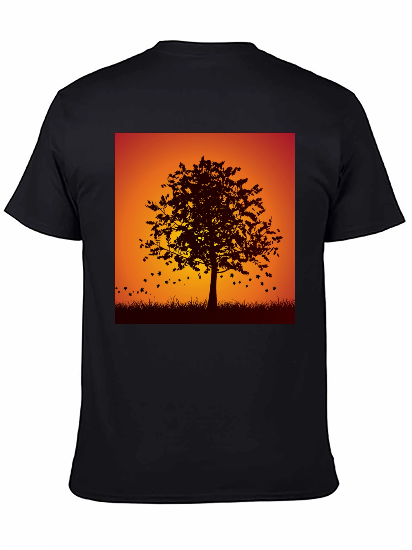 Black Autumn Tree Graphic Tee - Stylish Fall Design view 4