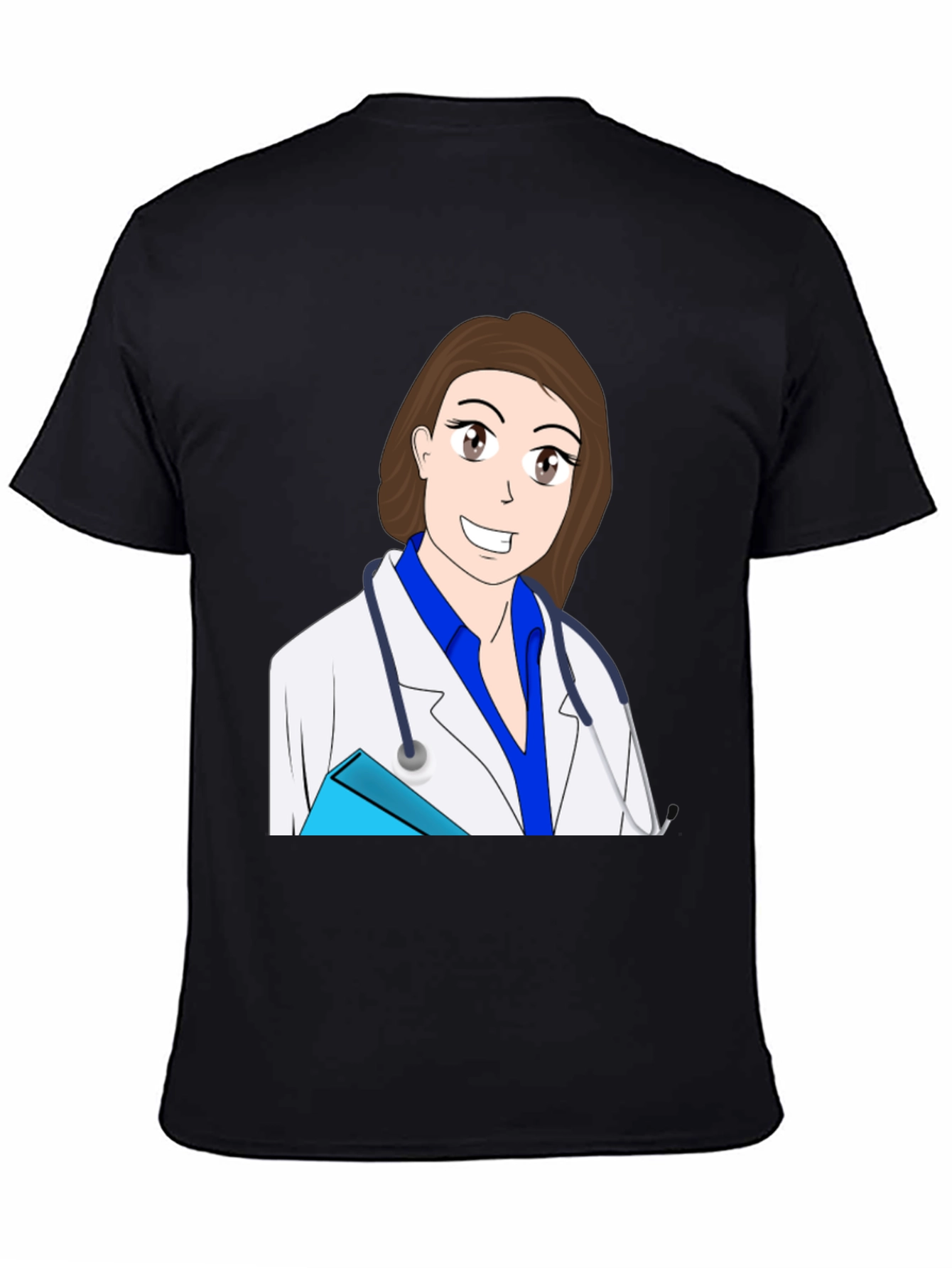 Black Cartoon Doctor T-Shirt view 4