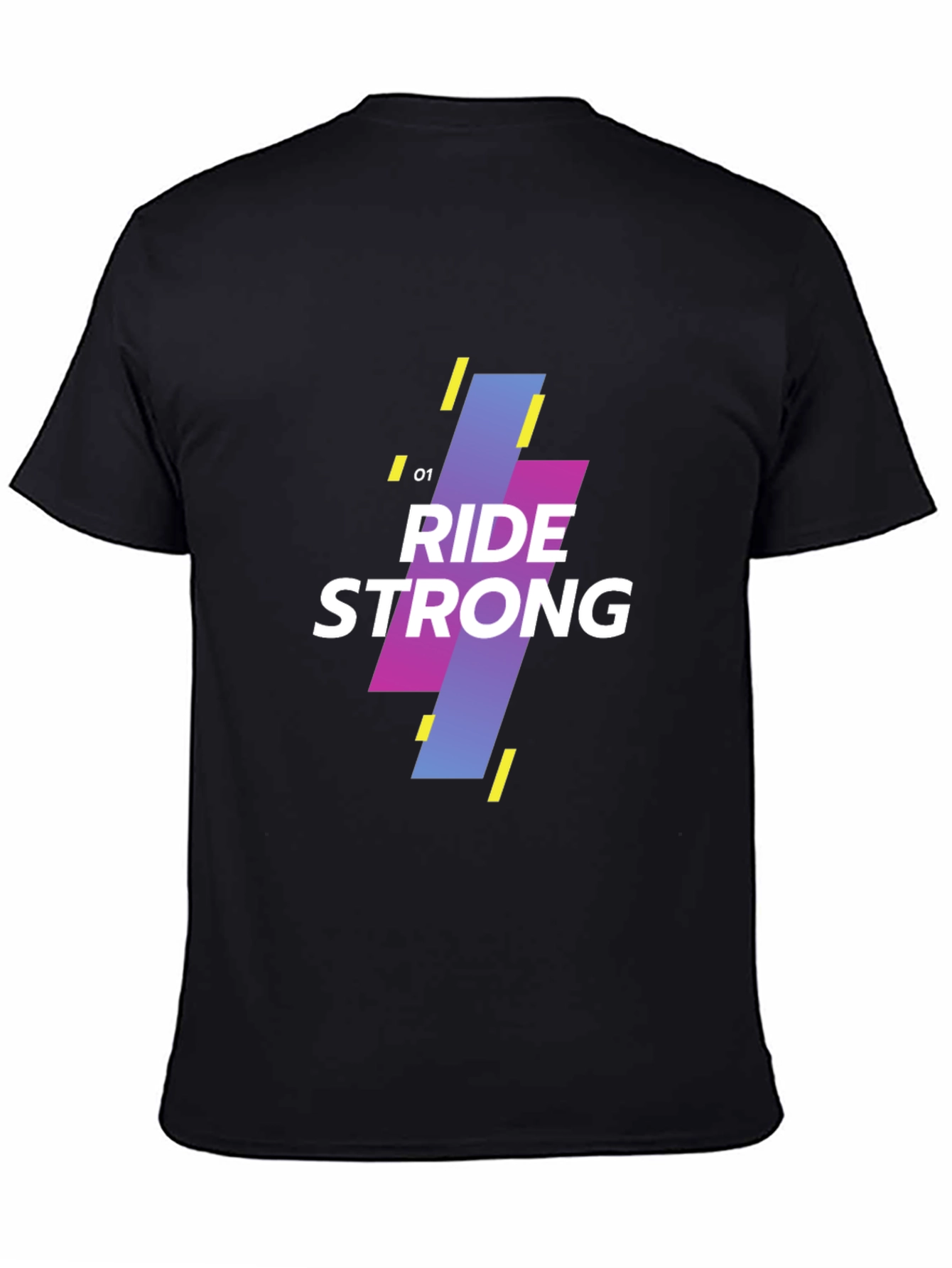 Black Ride Strong Graphic Tee - Modern Design view 4