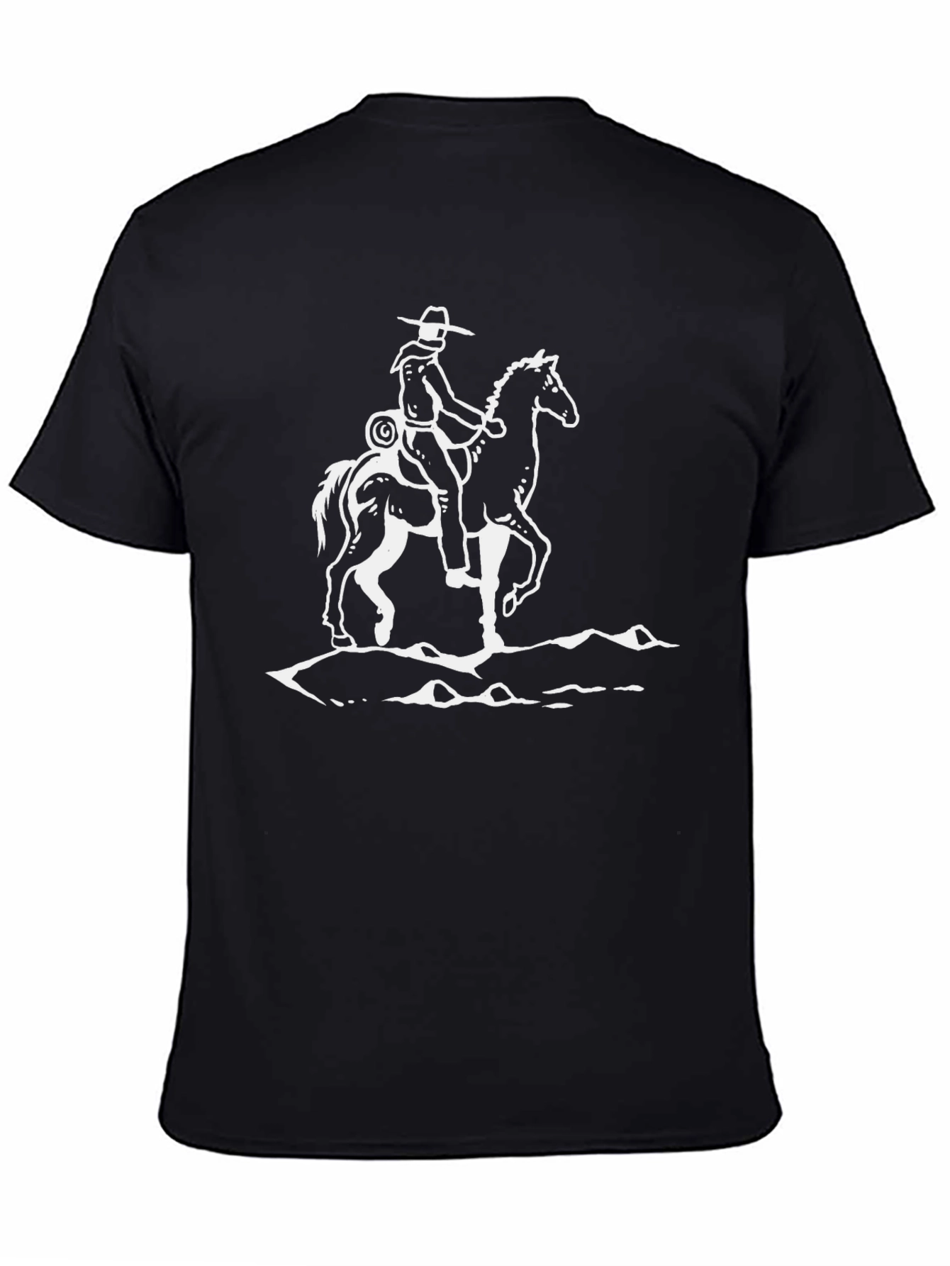 Black Cowboy Horseback Riding Graphic Tee view 4