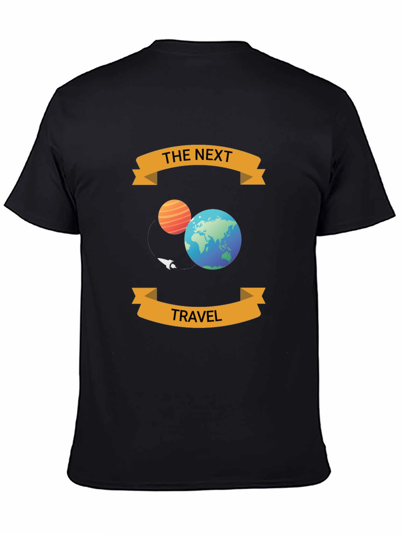 Black The Next Travel Black T-Shirt - Space Adventure Tee view 4