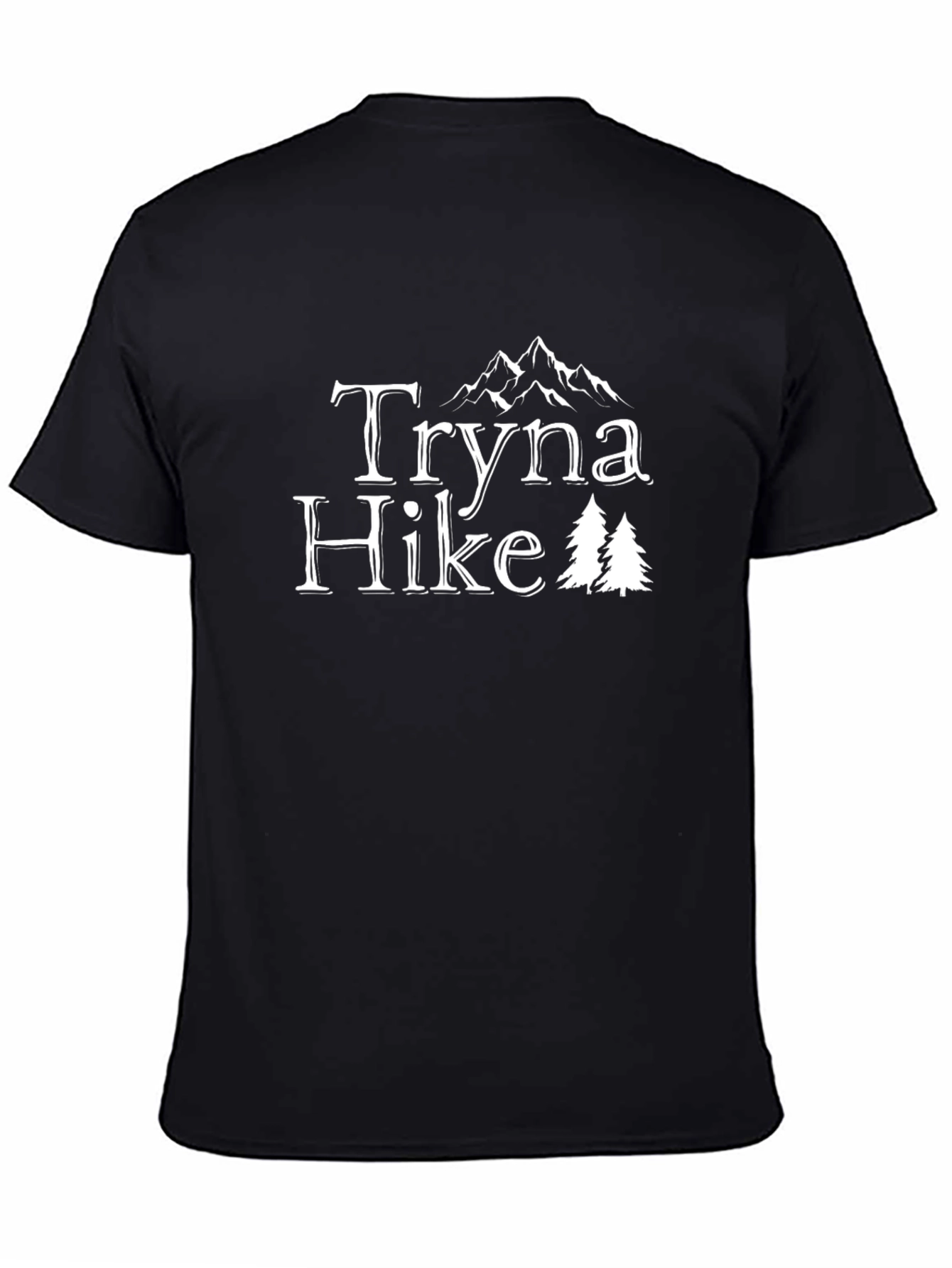 Black Tryna Hike Mountain T-Shirt - Nature Lover Tee view 4