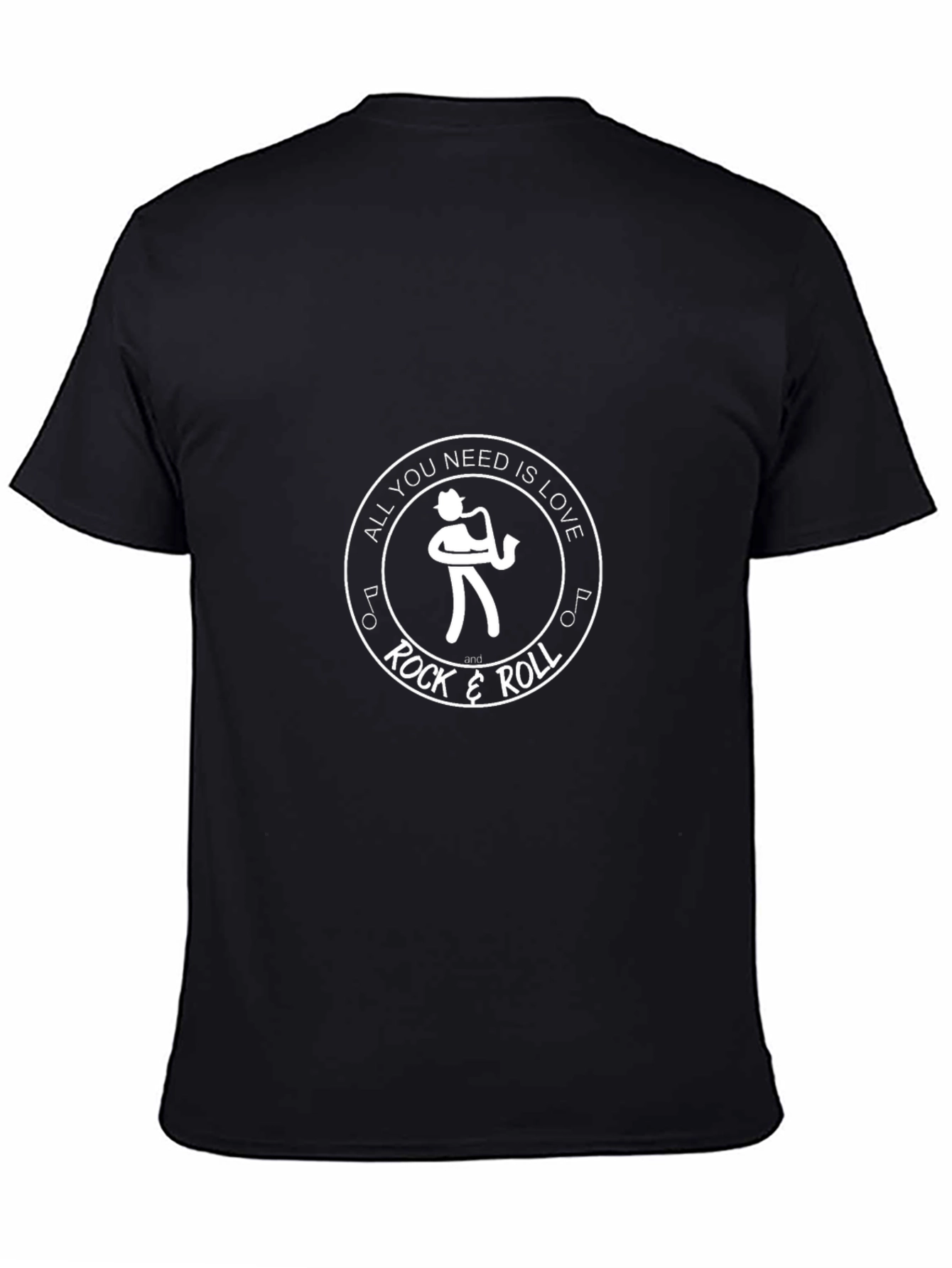 Black Rock & Roll Saxophone T-Shirt view 4