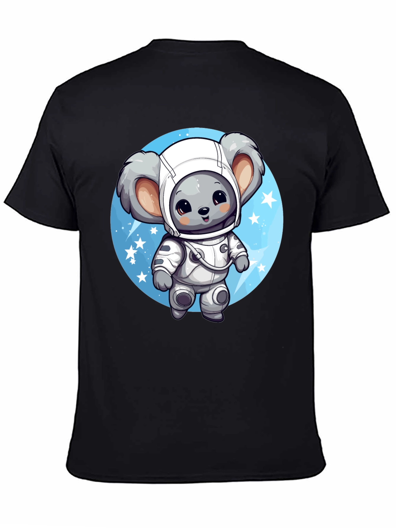 Black Koala Astronaut Graphic Tee - Black view 4