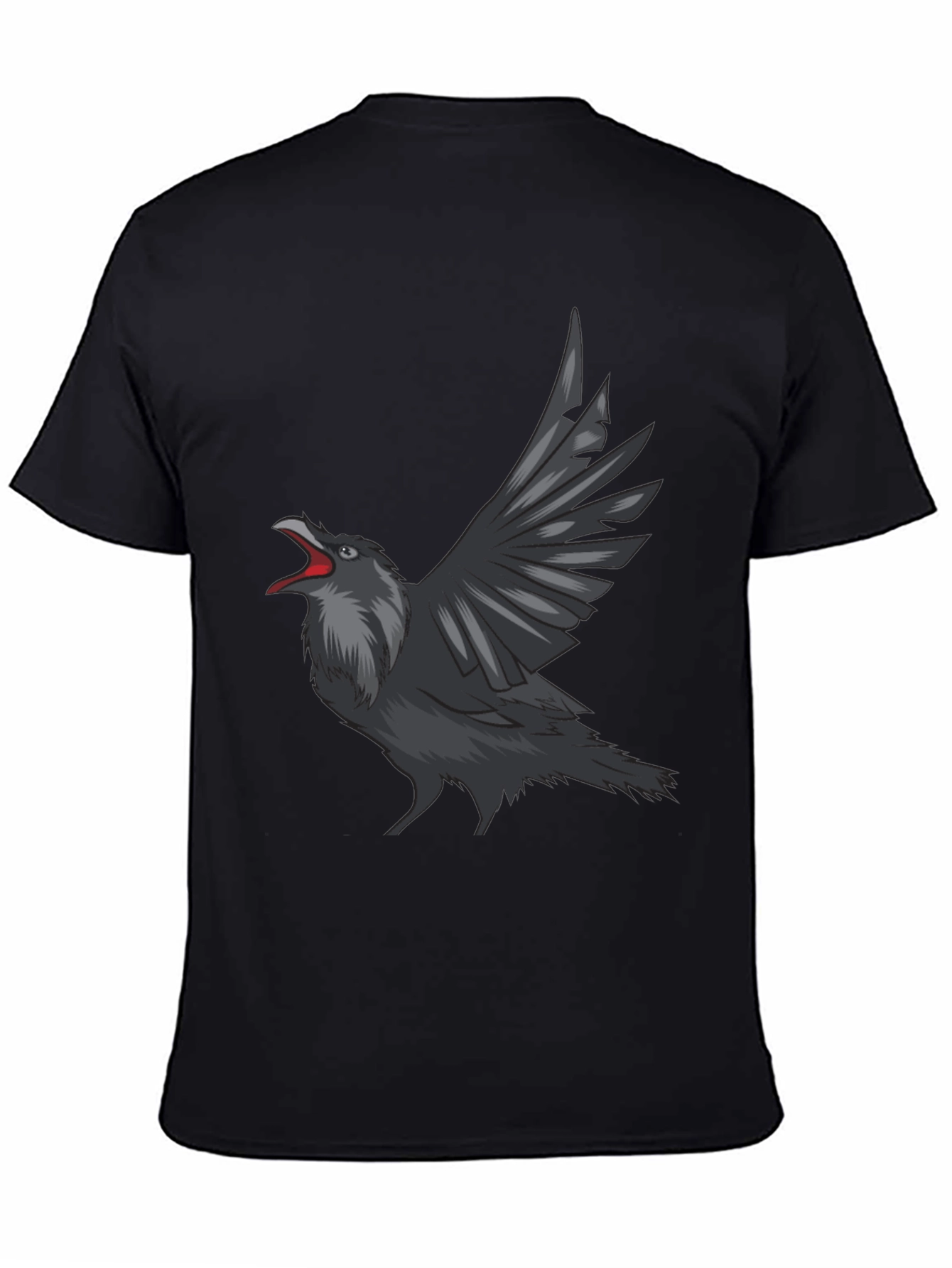 Black Raven Graphic Tee - Men's Black T-Shirt view 4