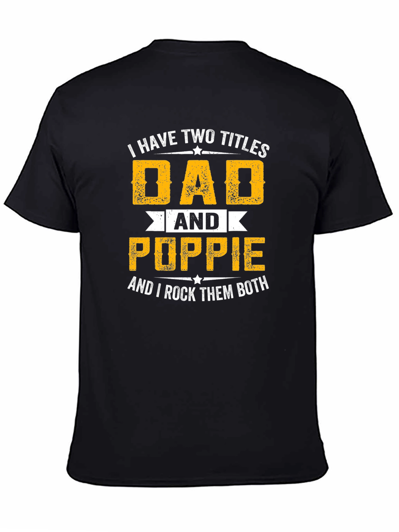 Black Dad & Poppie T-Shirt view 4