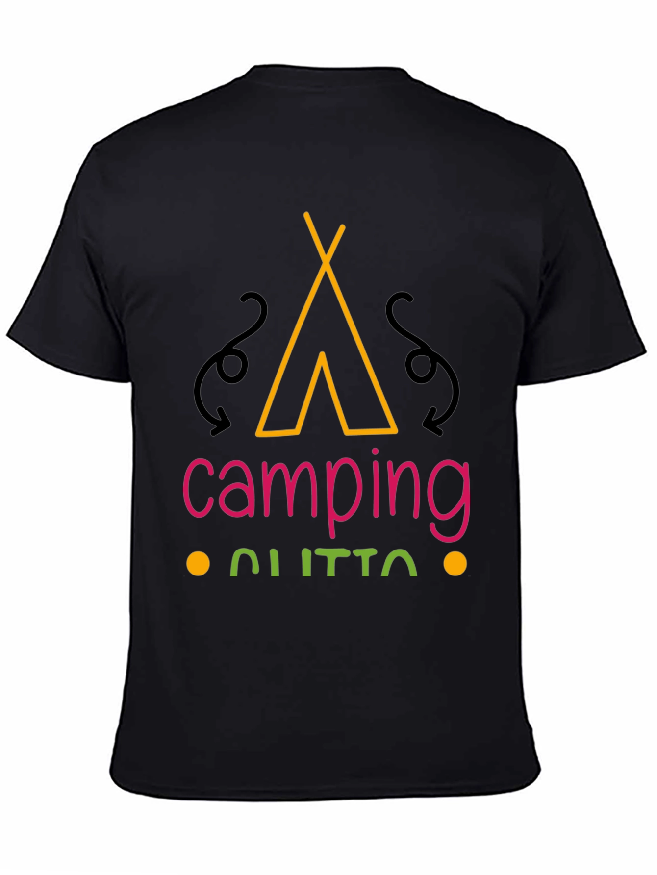 Black Camping Outfit T-Shirt - Nature Lover Tee view 4