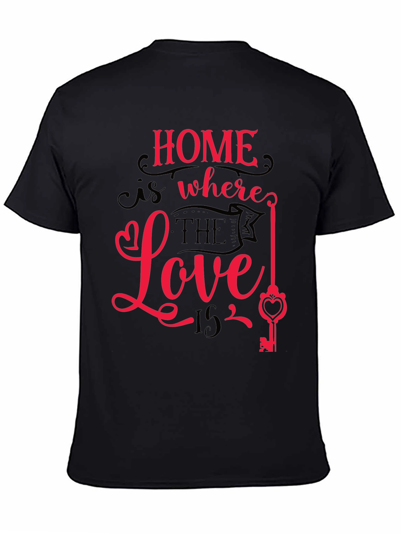 Black Home is Where the Love Is Graphic Tee view 4