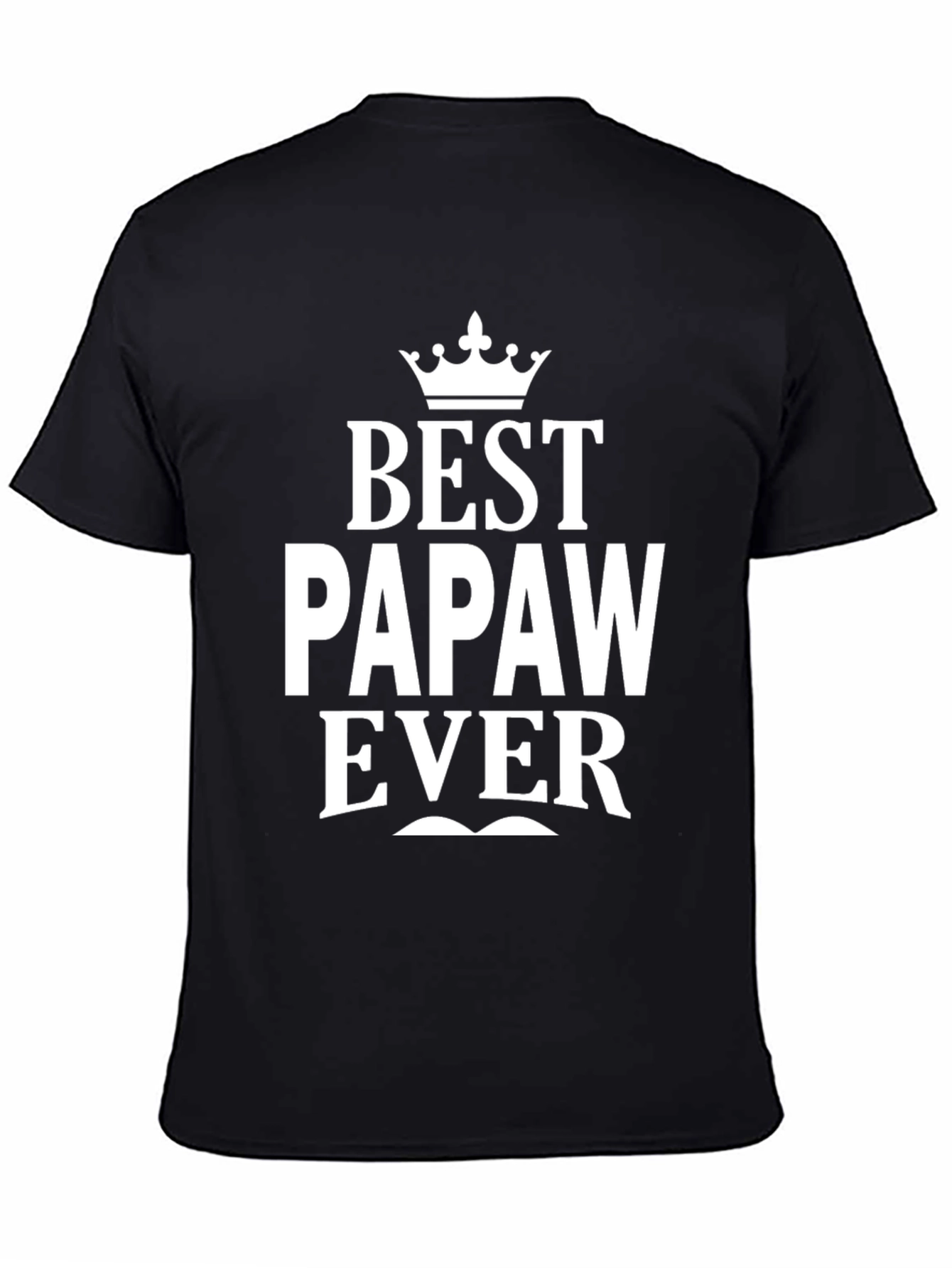 Black Best Papaw Ever Black Graphic T-Shirt view 4