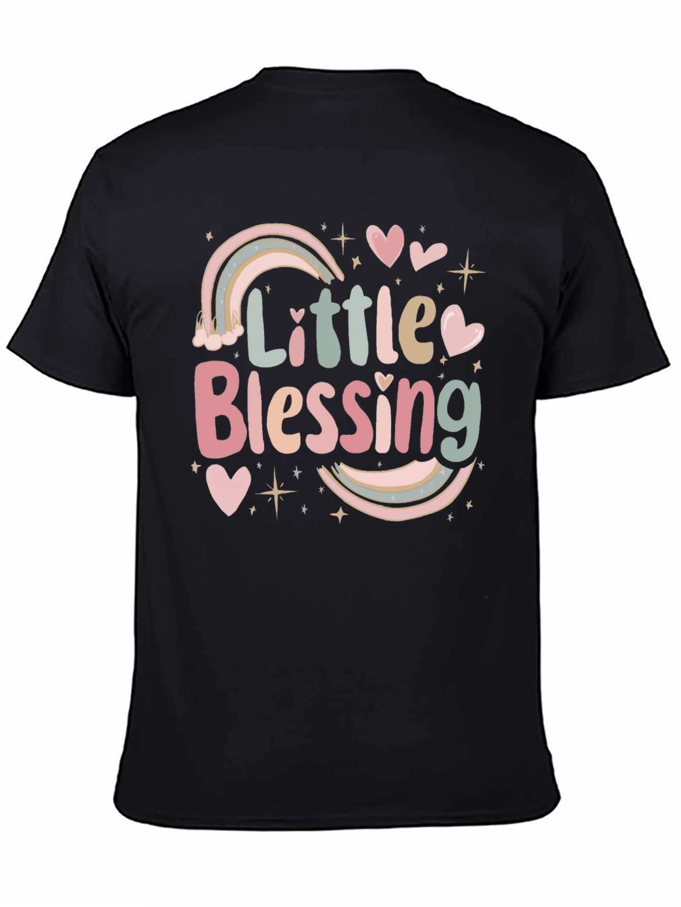 Black Little Blessing Graphic T-Shirt view 4