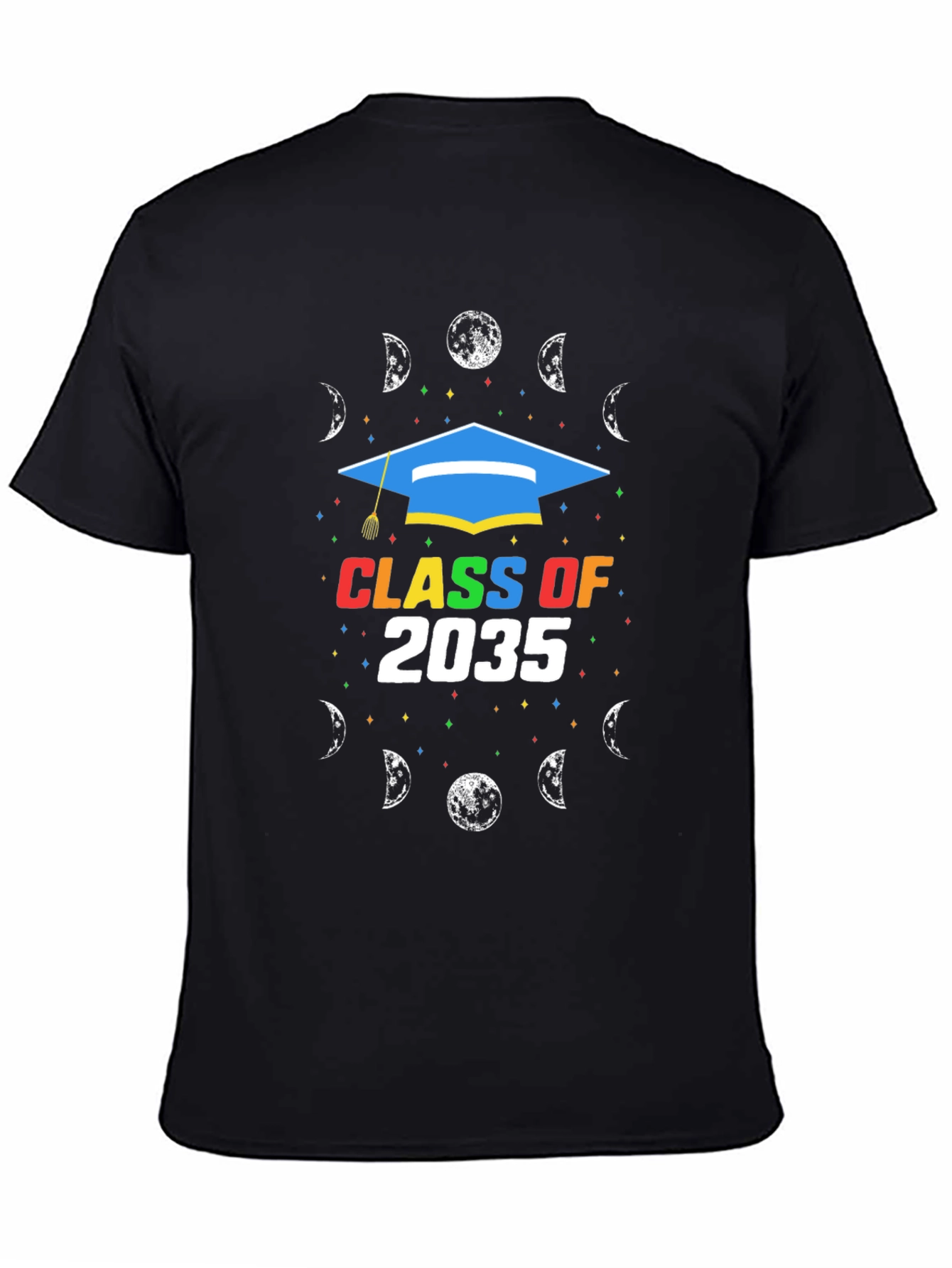 Black Class of 2035 Graduation T-Shirt view 4