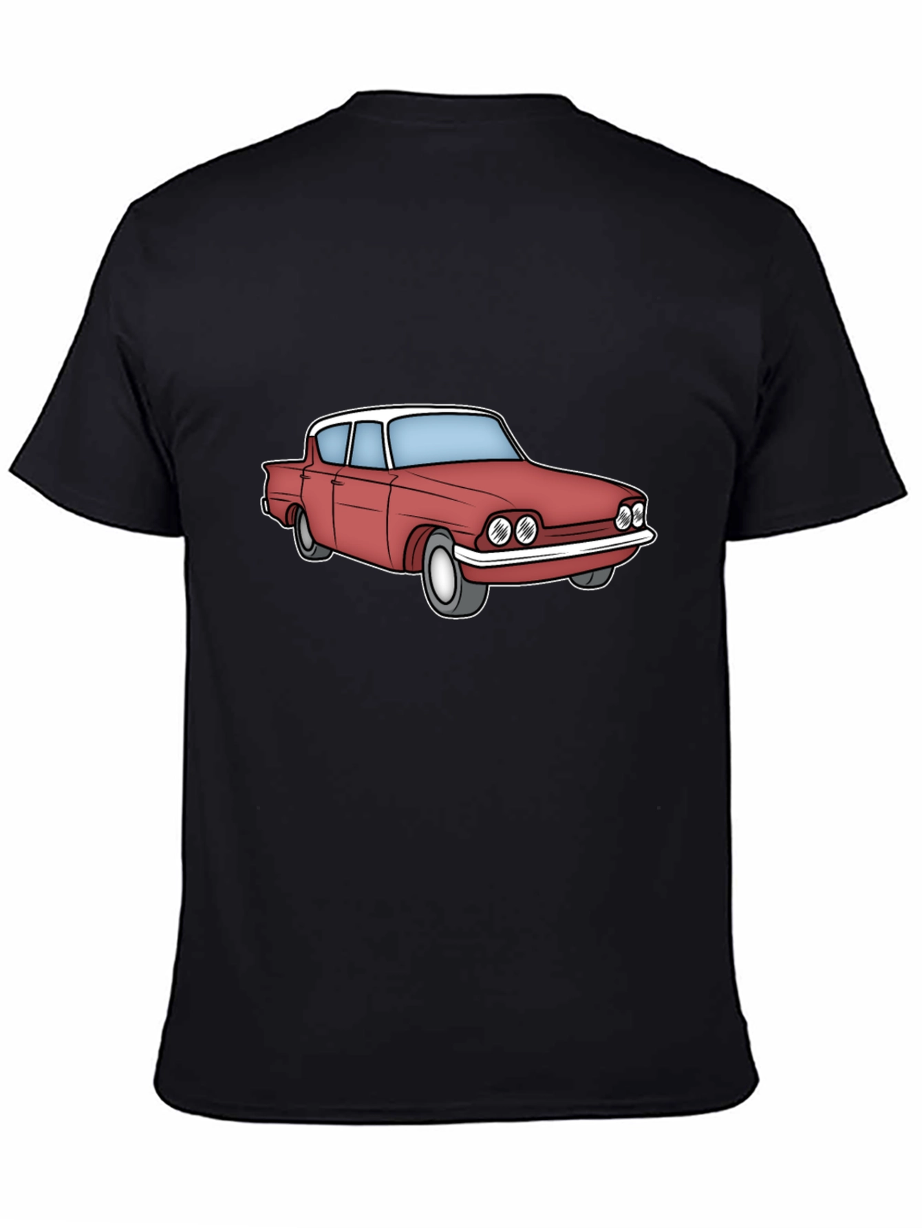 Black Classic Car Graphic Tee - Black view 4