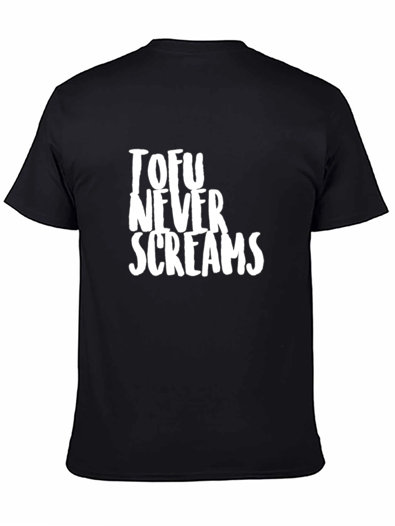 Black Tofu Never Screams Graphic T-Shirt view 4