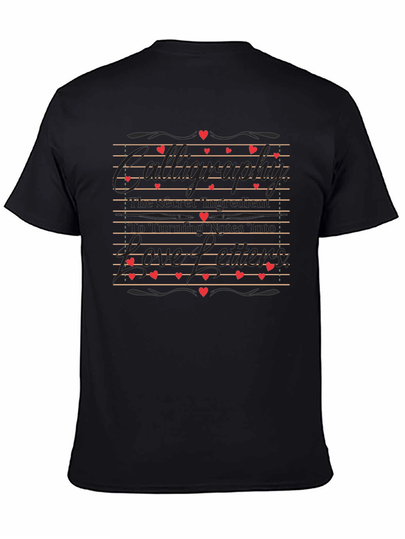 Black Romantic Love Letter Graphic Tee view 4