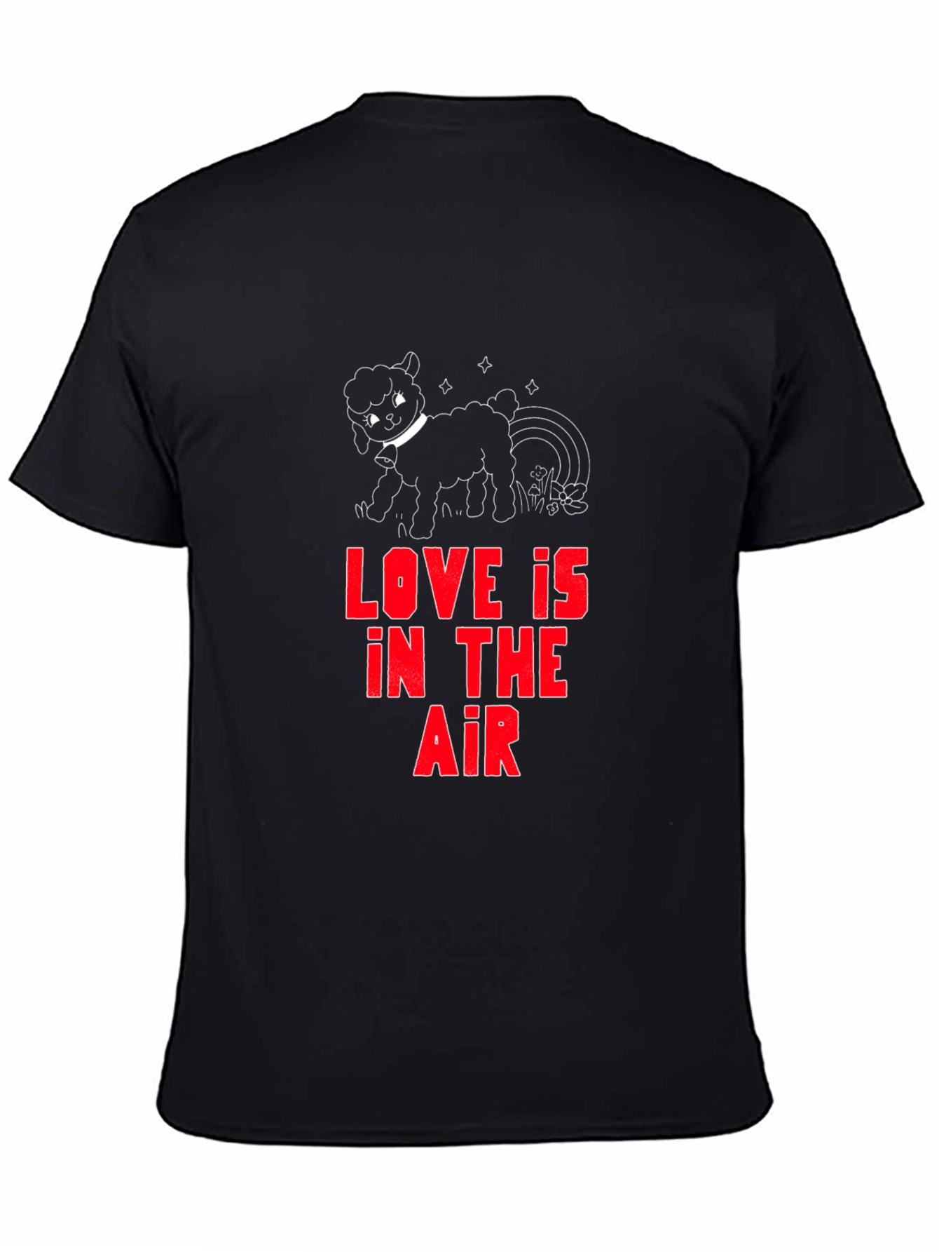 Black Love is in the Air Graphic Tee - Black Cotton T-Shirt view 4