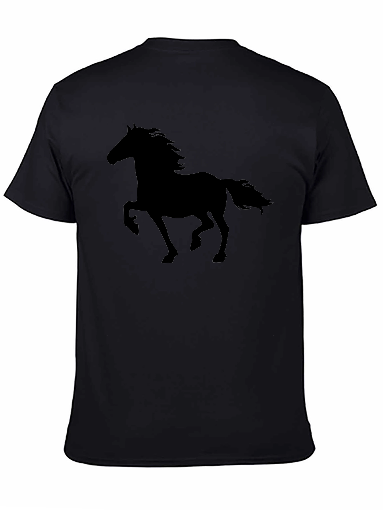 Black Horse Silhouette Graphic T-Shirt view 4