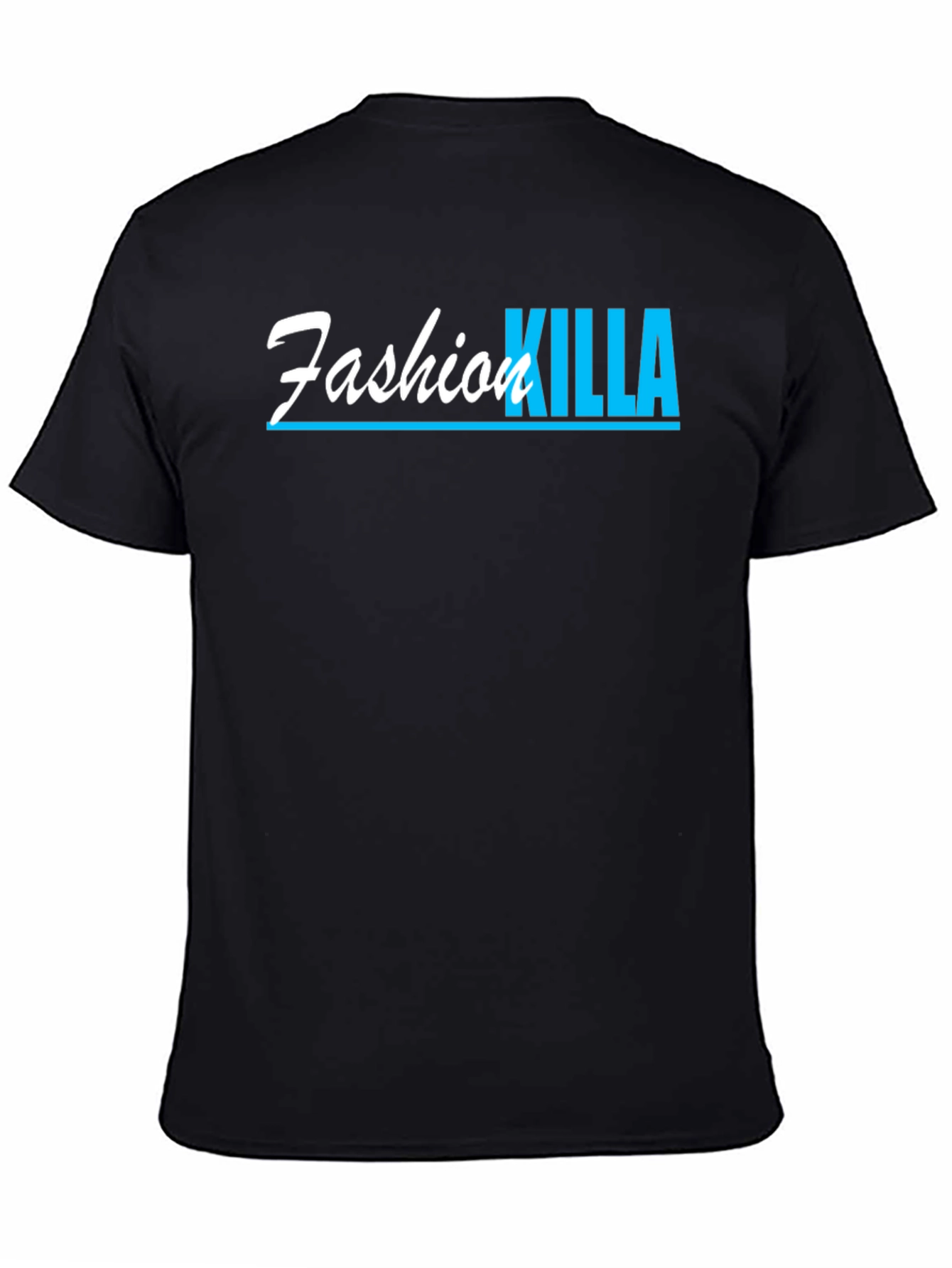 Black Fashion Killa Graphic Tee - Black Cotton T-Shirt view 4