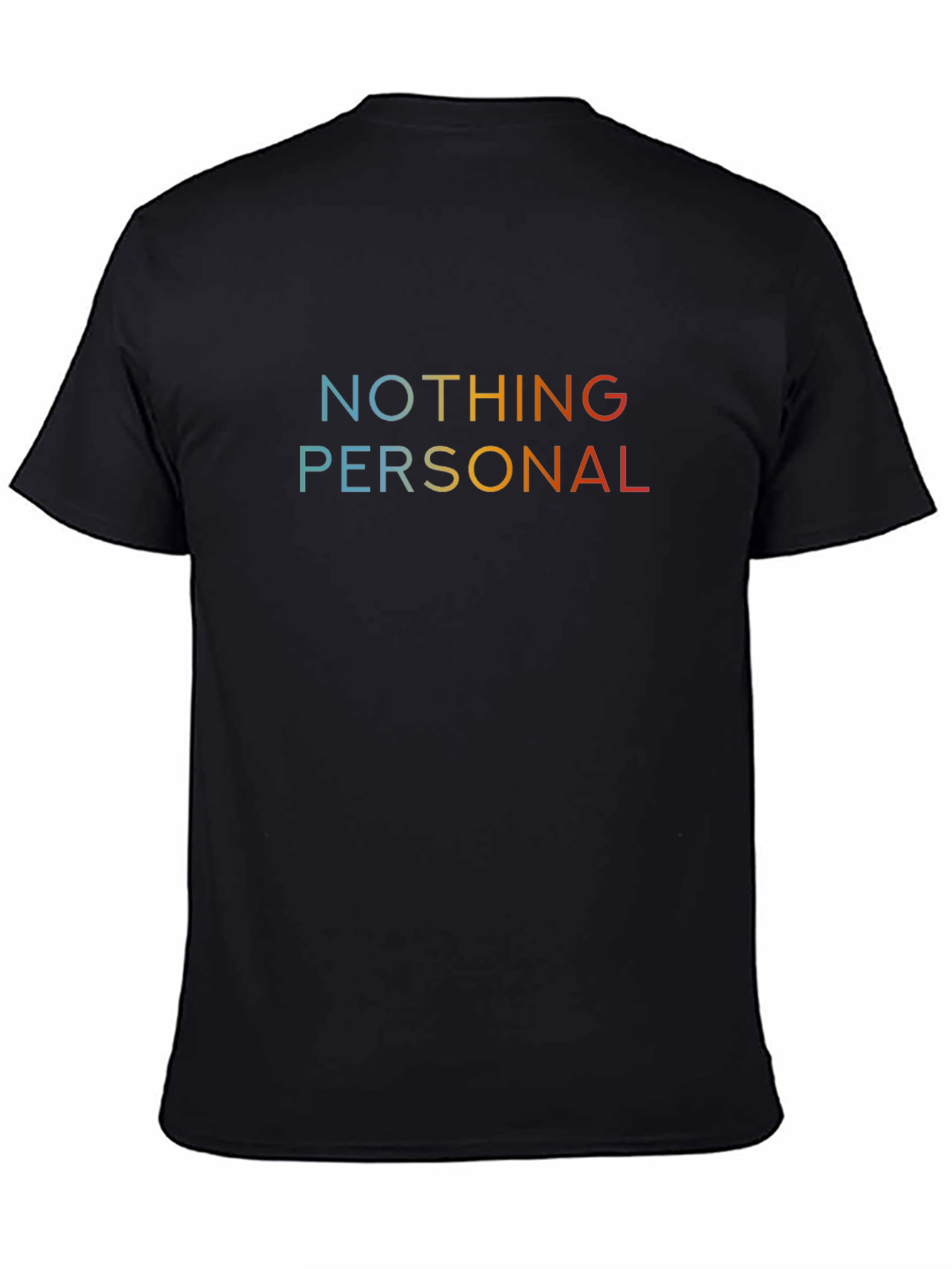 Black Nothing Personal Graphic Tee - Stylish Short Sleeve Shirt view 4