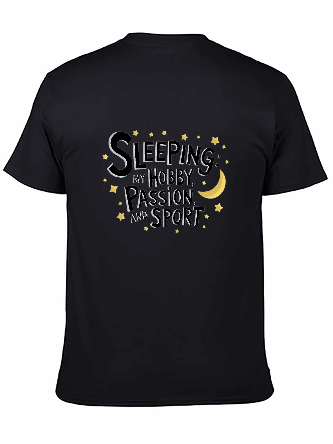 Black Sleeping Hobby Passion Sport Tee view 4
