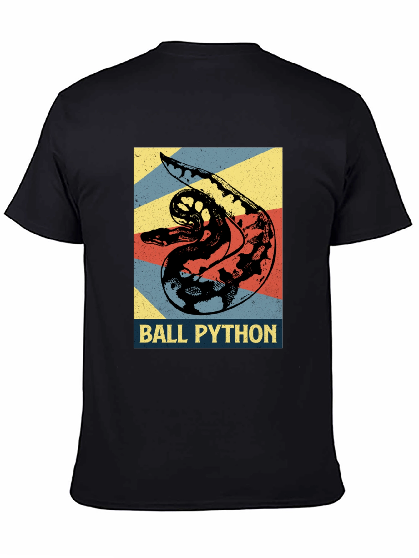 Black Ball Python Graphic T-Shirt - Reptile Lover Tee view 4