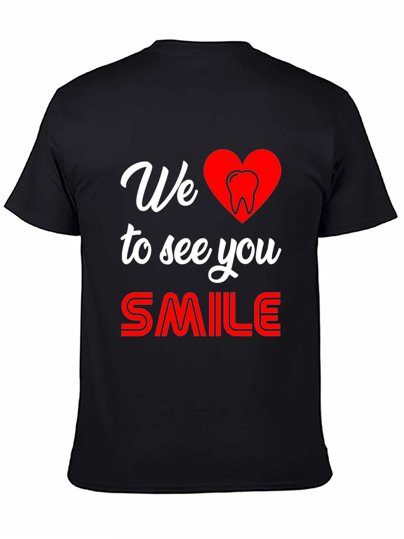 Black Dental Love Graphic T-Shirt - We Love to See You Smile view 4