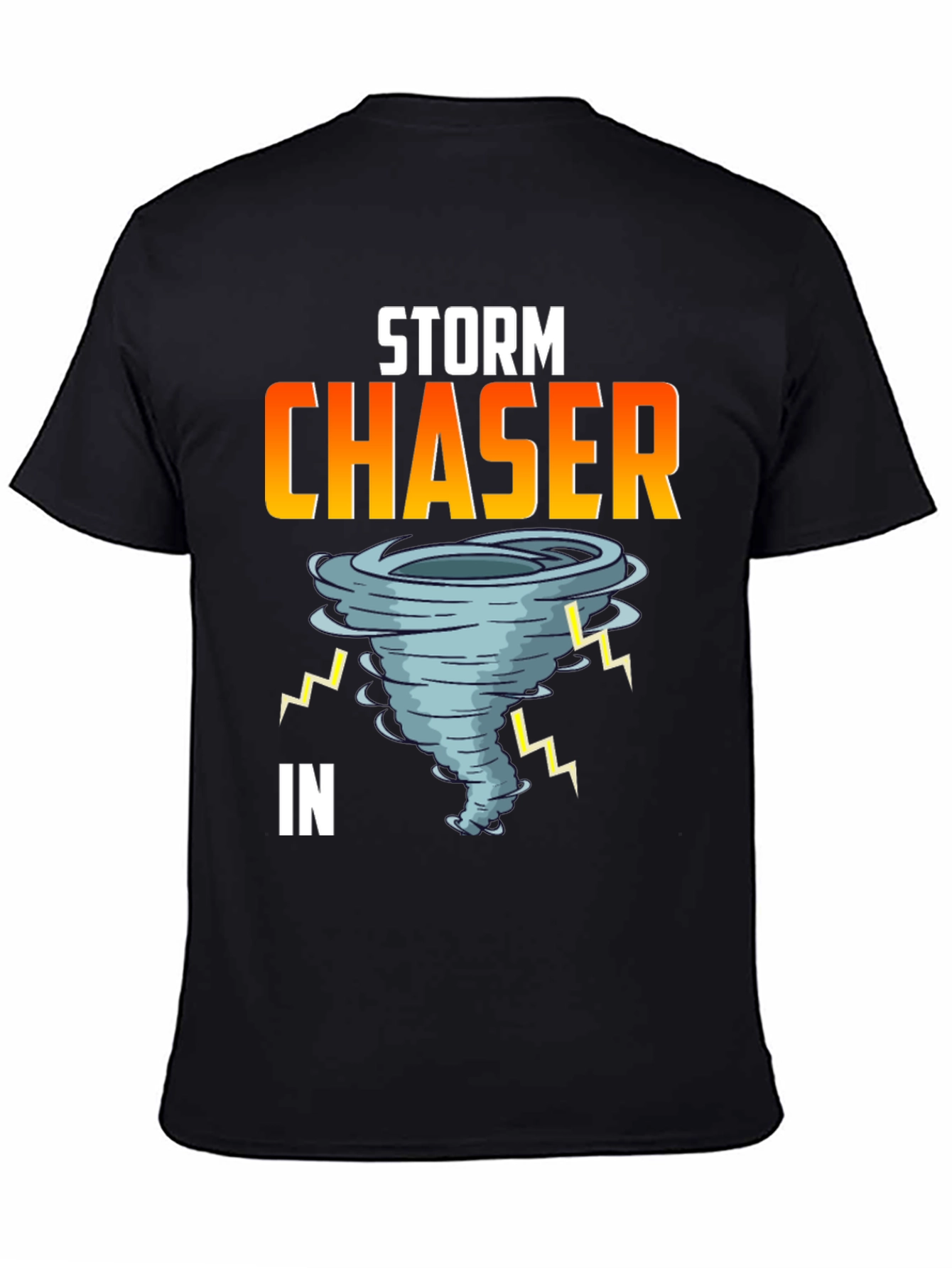 Black Storm Chaser Graphic Tee - Black Cotton T-Shirt view 4