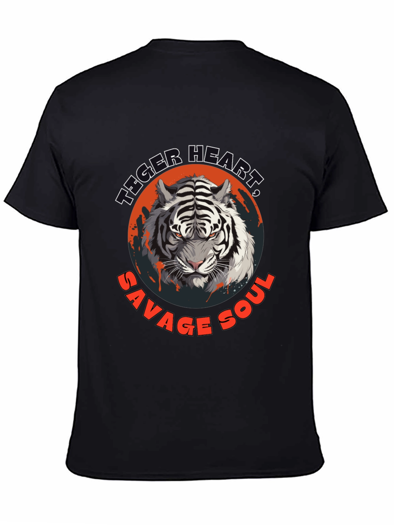 Black Tiger Heart Savage Soul Graphic Tee view 4