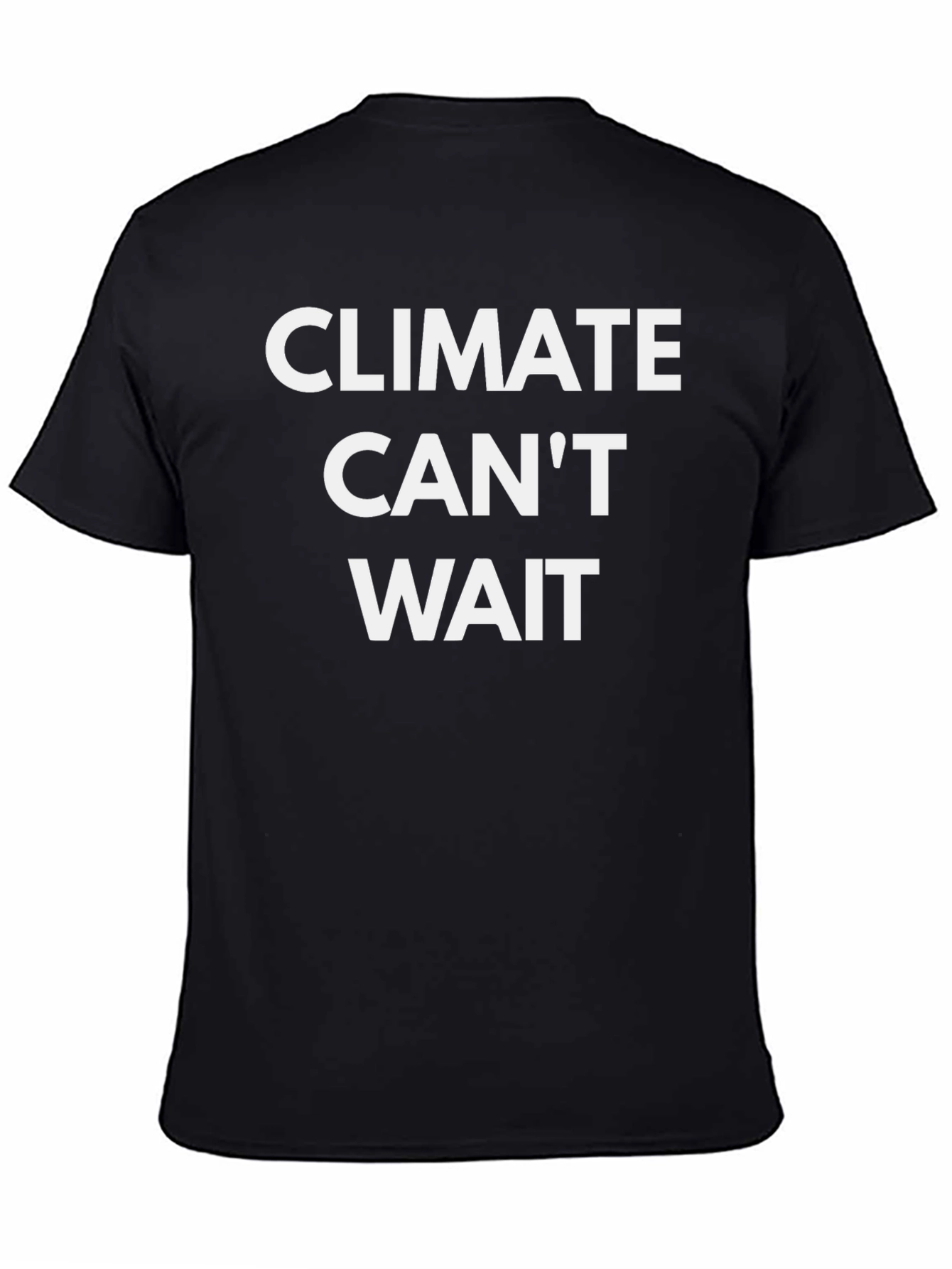 Black Climate Can't Wait Black Graphic Tee view 4