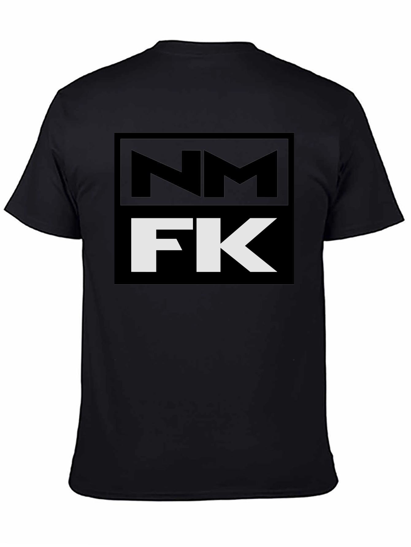 Black NM FK Graphic Tee - Bold Statement T-Shirt view 4