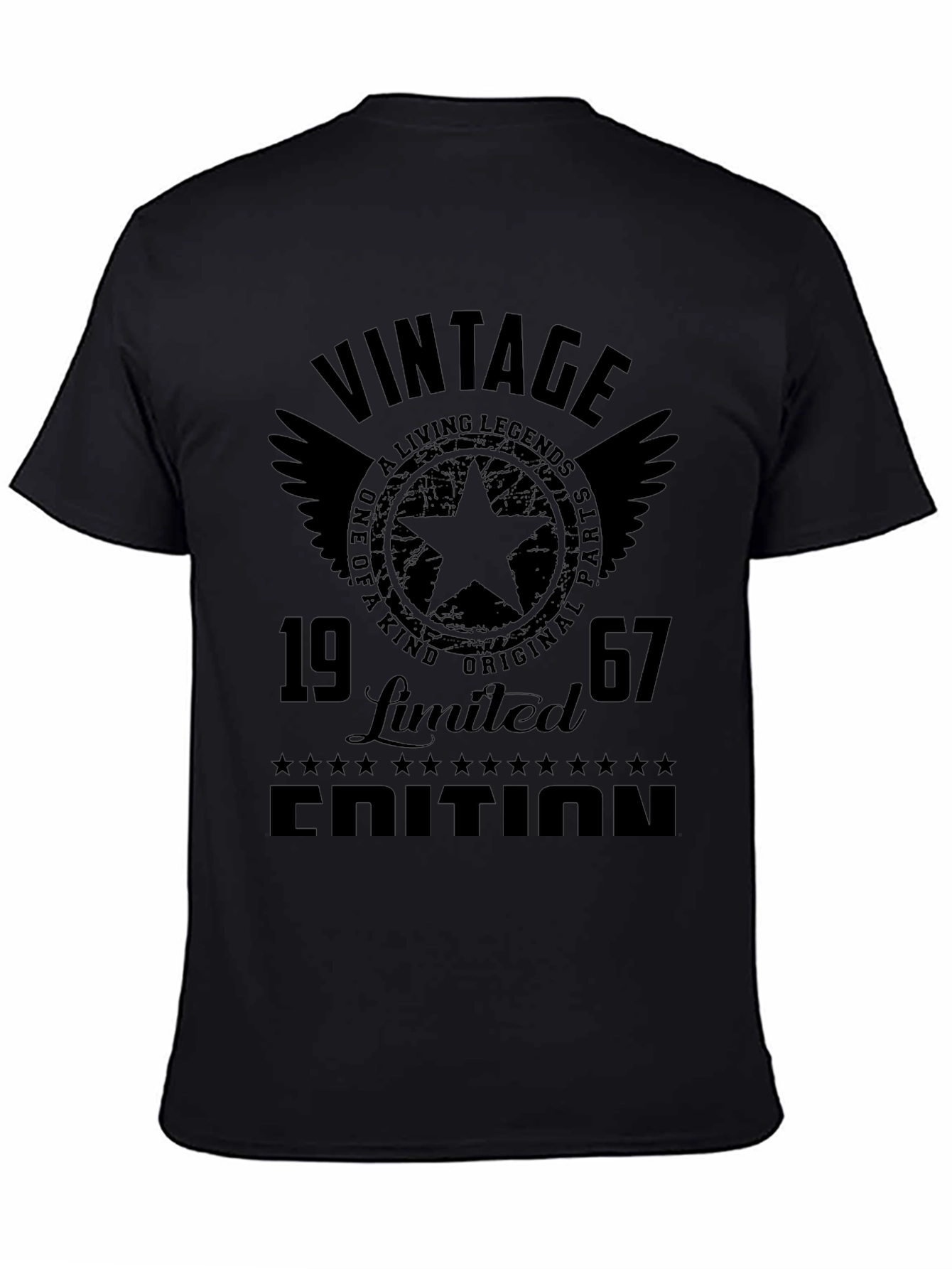 Black Vintage 1967 Limited Edition T-Shirt view 4