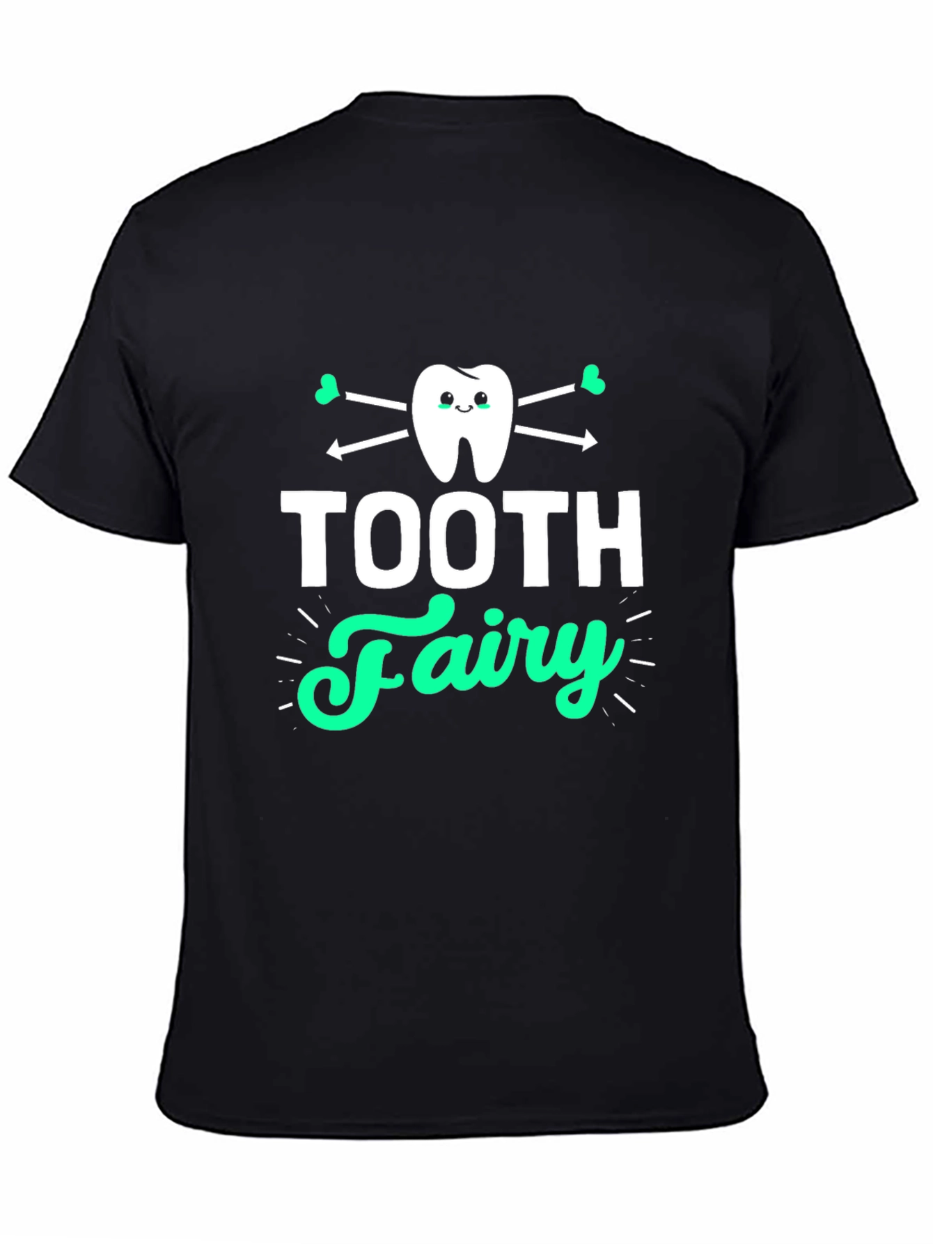 Black Tooth Fairy Graphic T-Shirt - Black Cotton Tee view 4