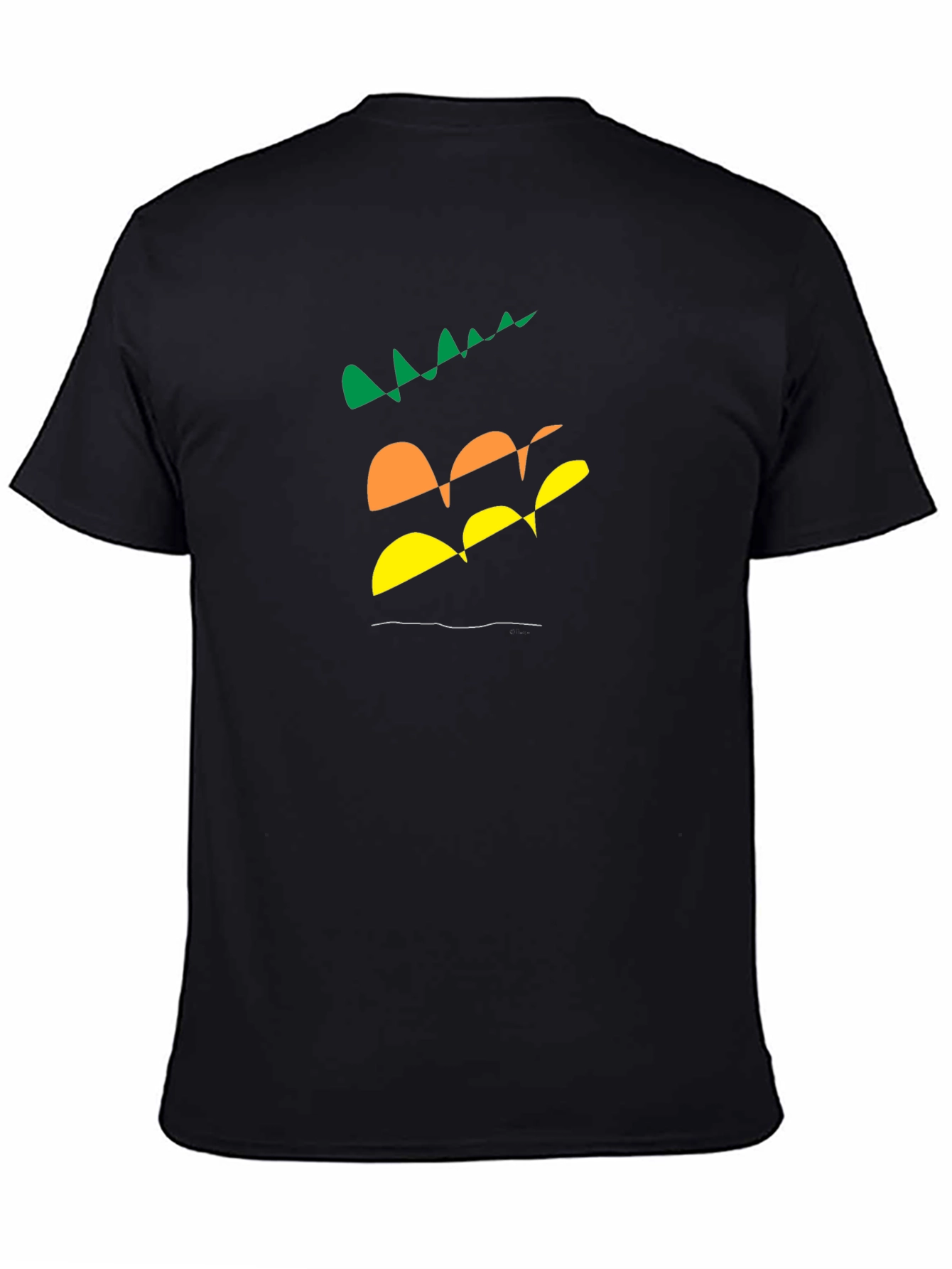 Black Abstract Graphic Tee - Modern Art Design view 4