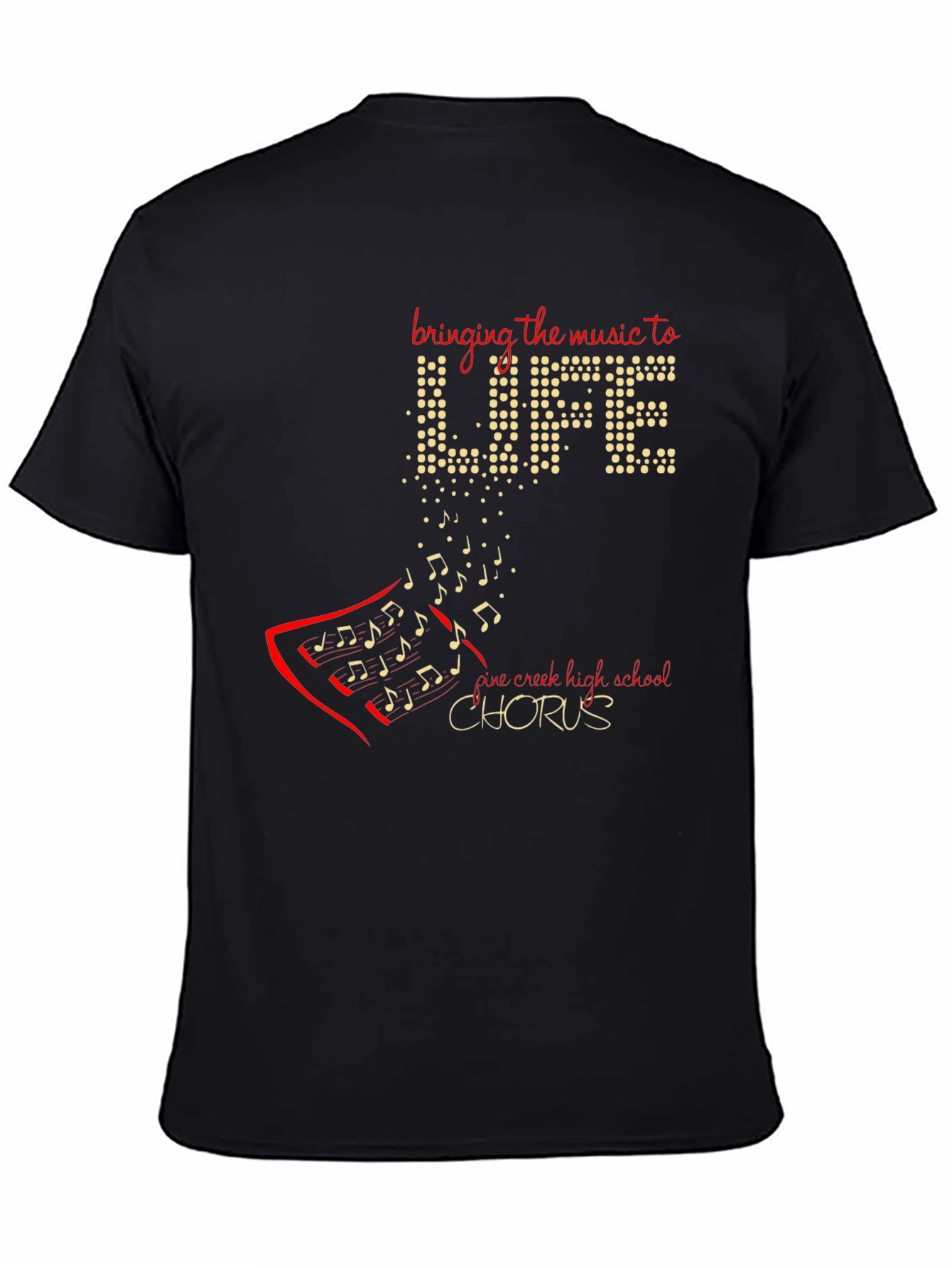 Black Bring The Music To Life Chorus T-Shirt view 4