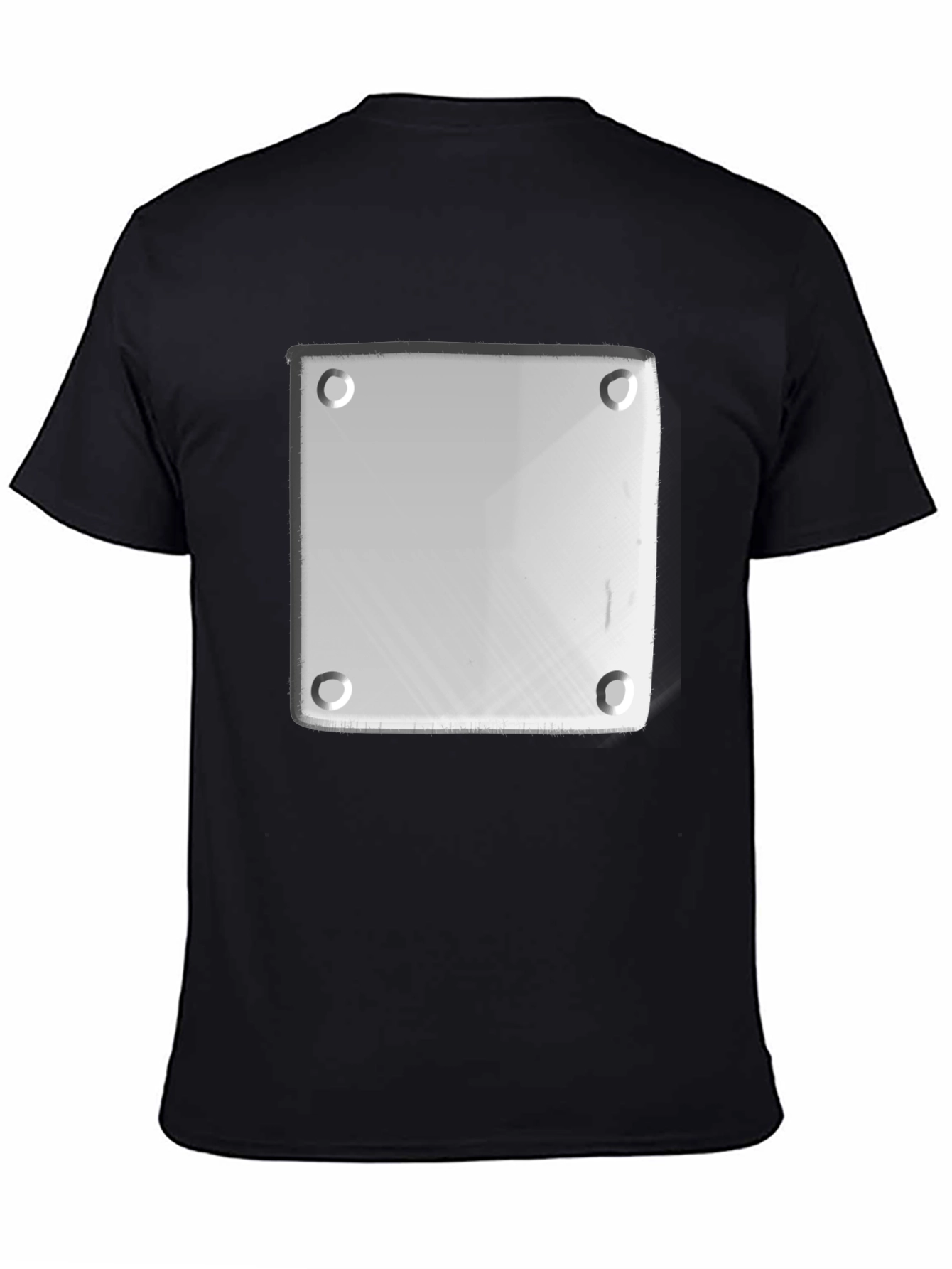 Black Novelty Plate Graphic Tee - Black Casual T-Shirt view 4