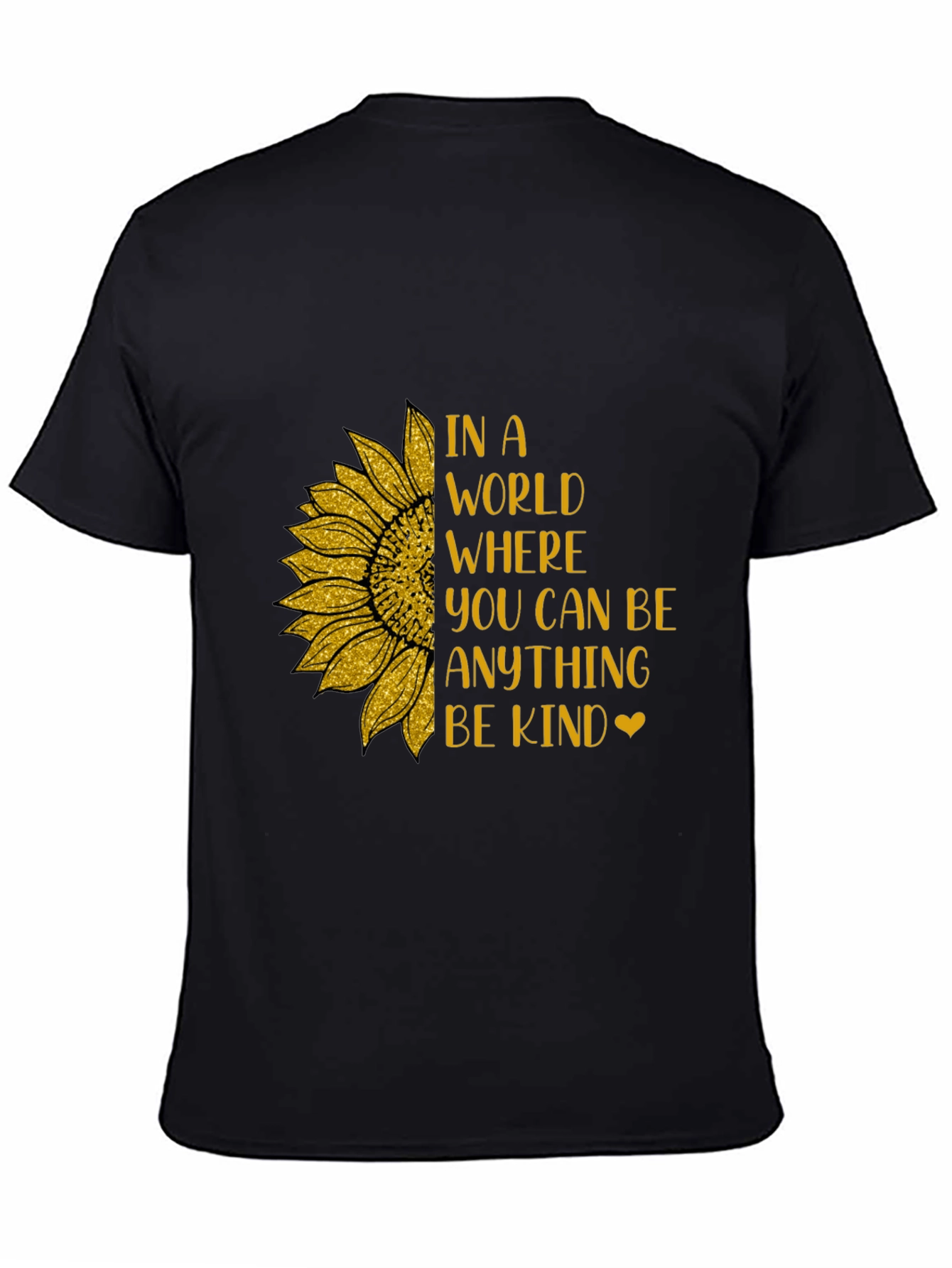 Black Kindness Sunflower Graphic Tee view 4