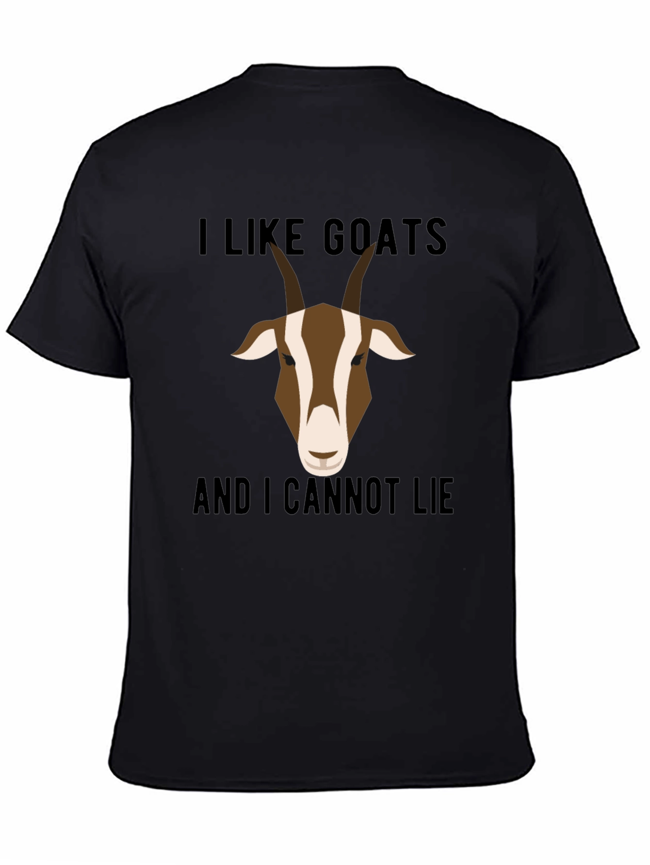 Black I Like Goats T-Shirt - Funny Goat Lover Tee view 4