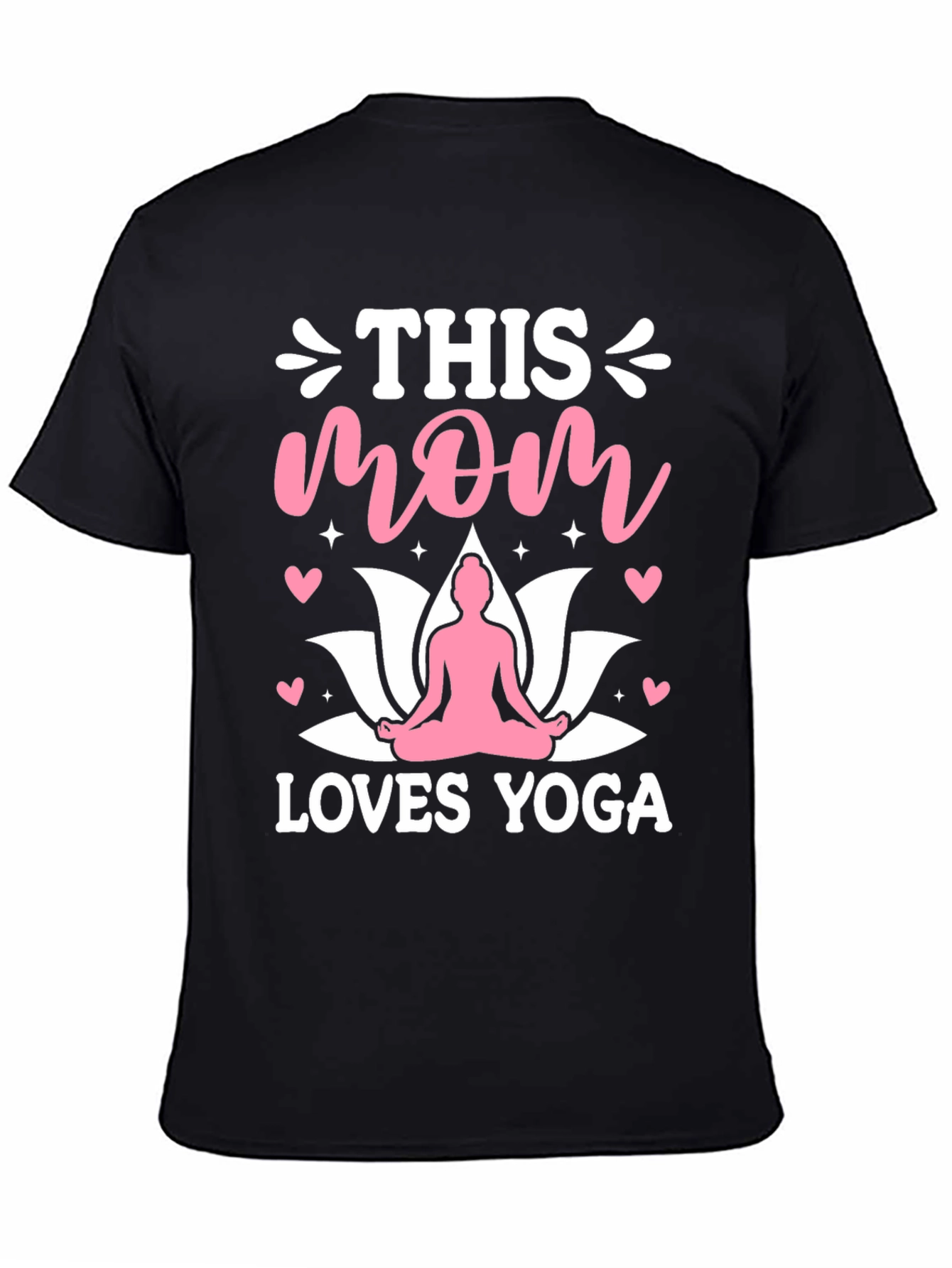 Black This Mom Loves Yoga T-Shirt - Comfortable & Stylish view 4