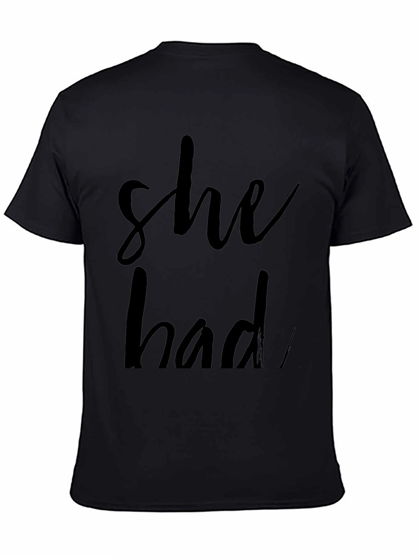 Black She Had T-Shirt - Stylish Casual Wear view 4