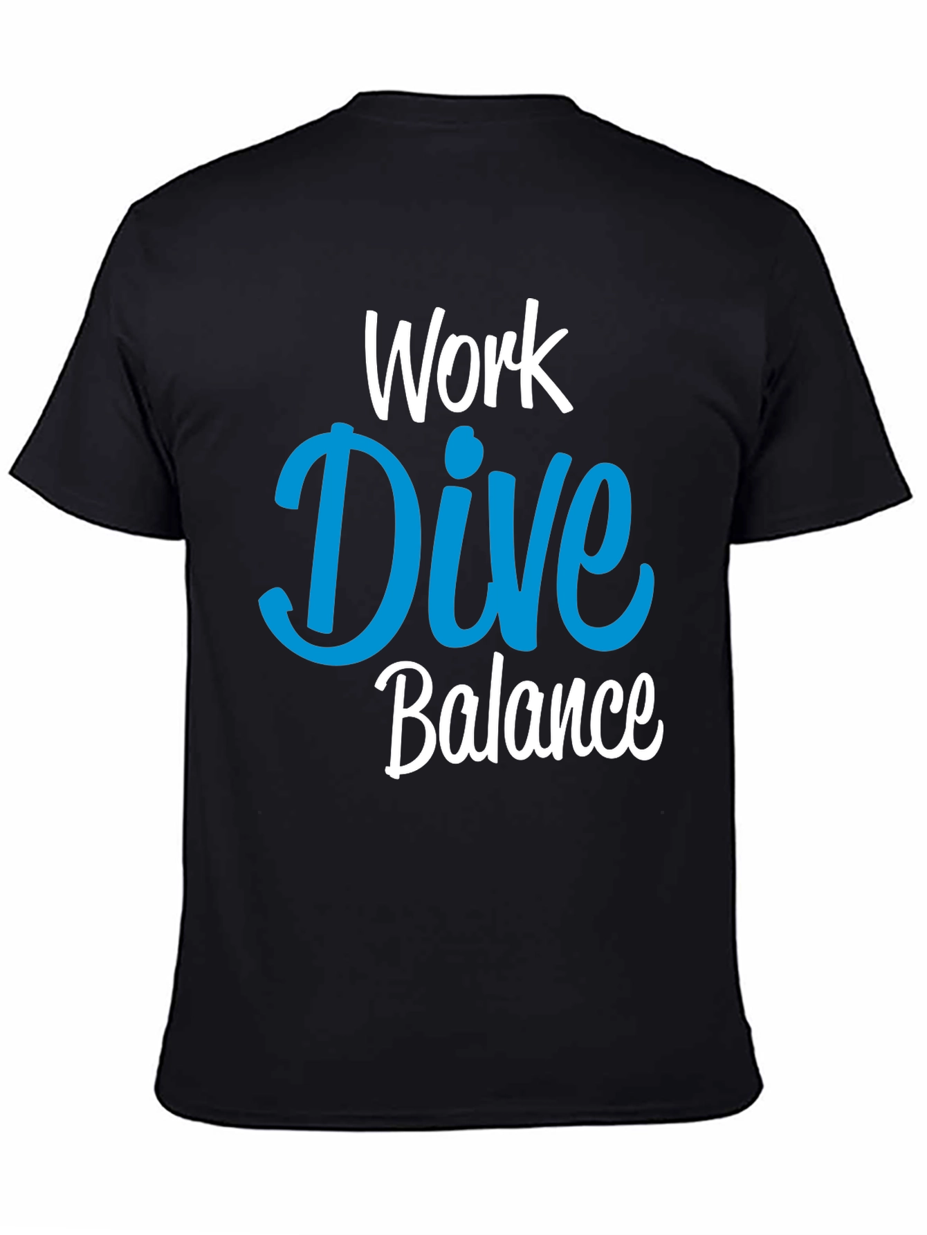 Black Work Dive Balance Graphic T-Shirt view 4