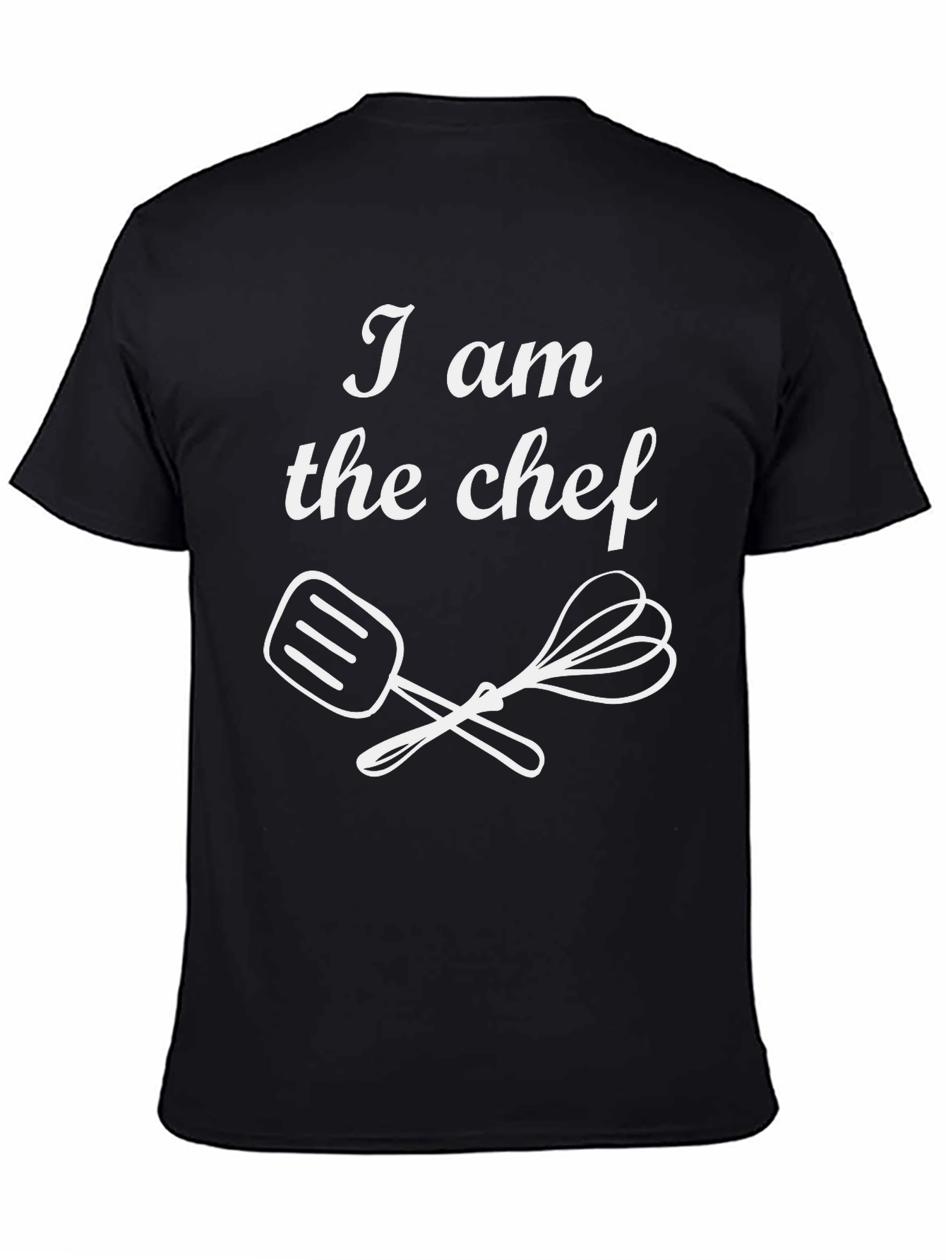 Black I am the Chef T-Shirt - Funny Cooking Tee view 4