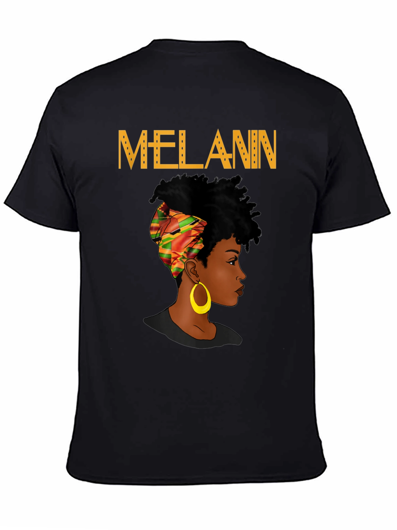 Black Melanin Queen Black Graphic Tee view 4