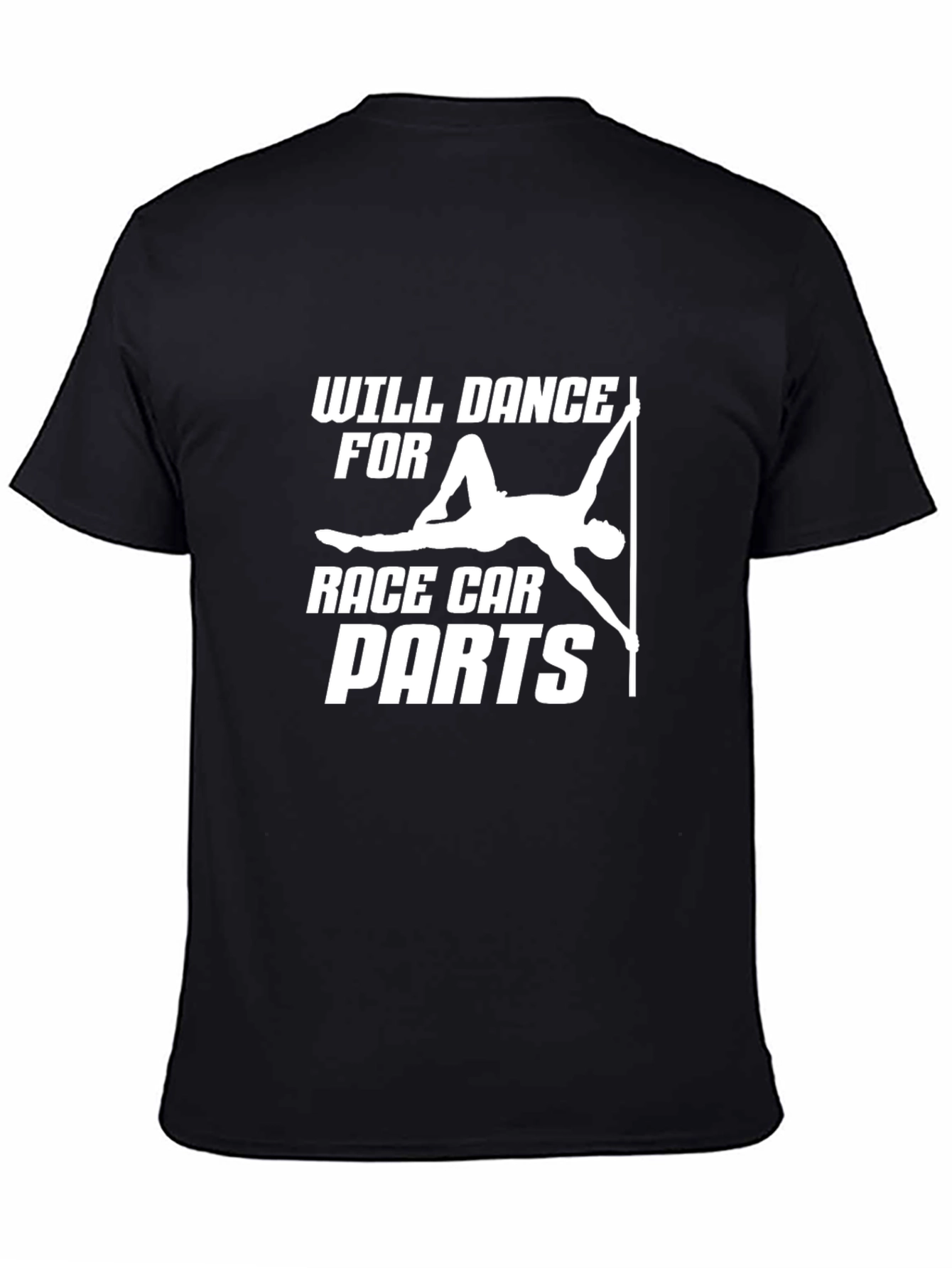 Black Will Dance For Race Car Parts Men's Black T-Shirt view 4
