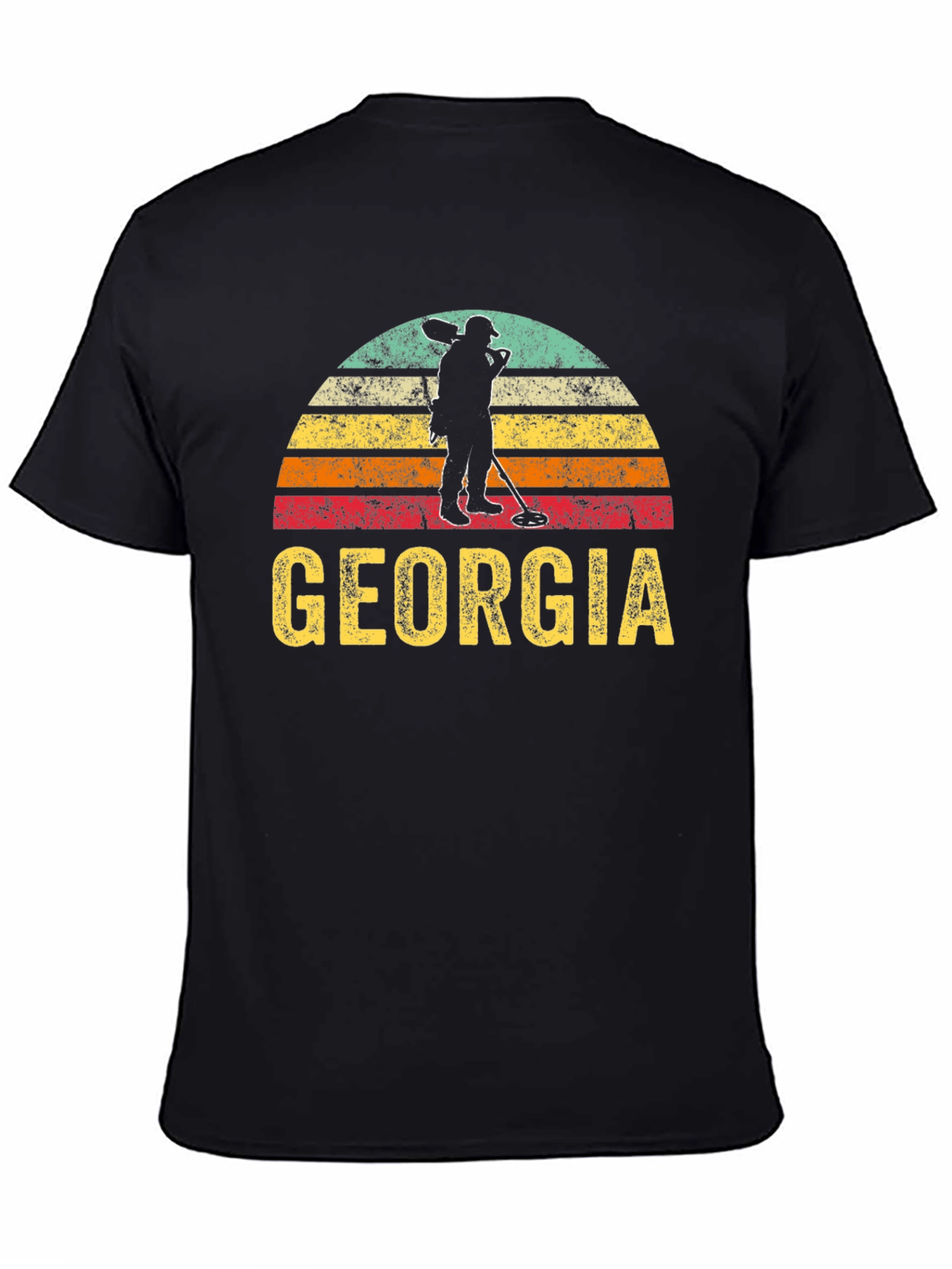 Black Georgia Vintage Metal Detecting T-Shirt view 4