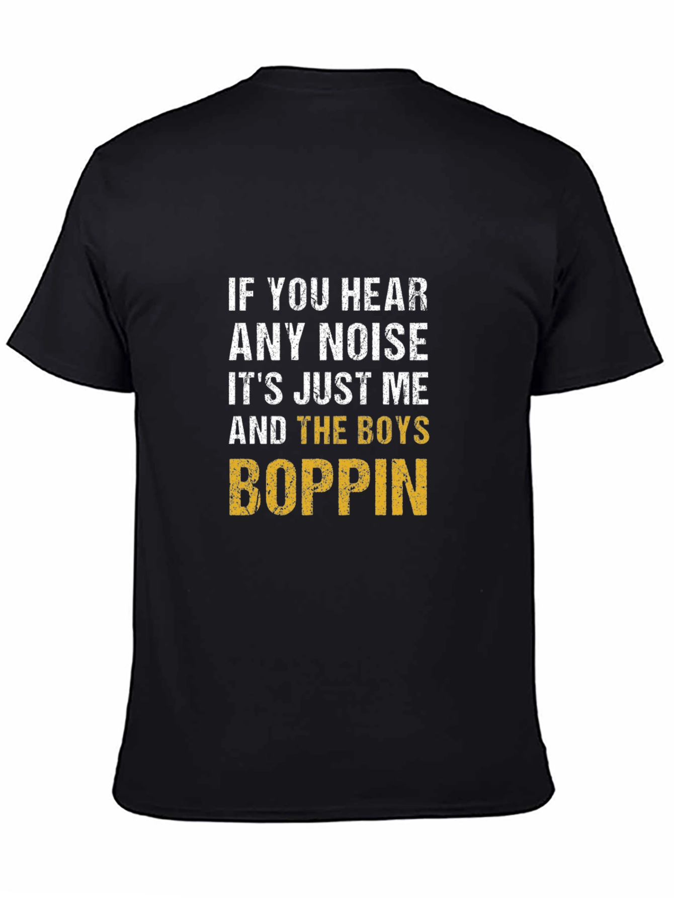 Black Funny "Boppin" Graphic T-Shirt view 4