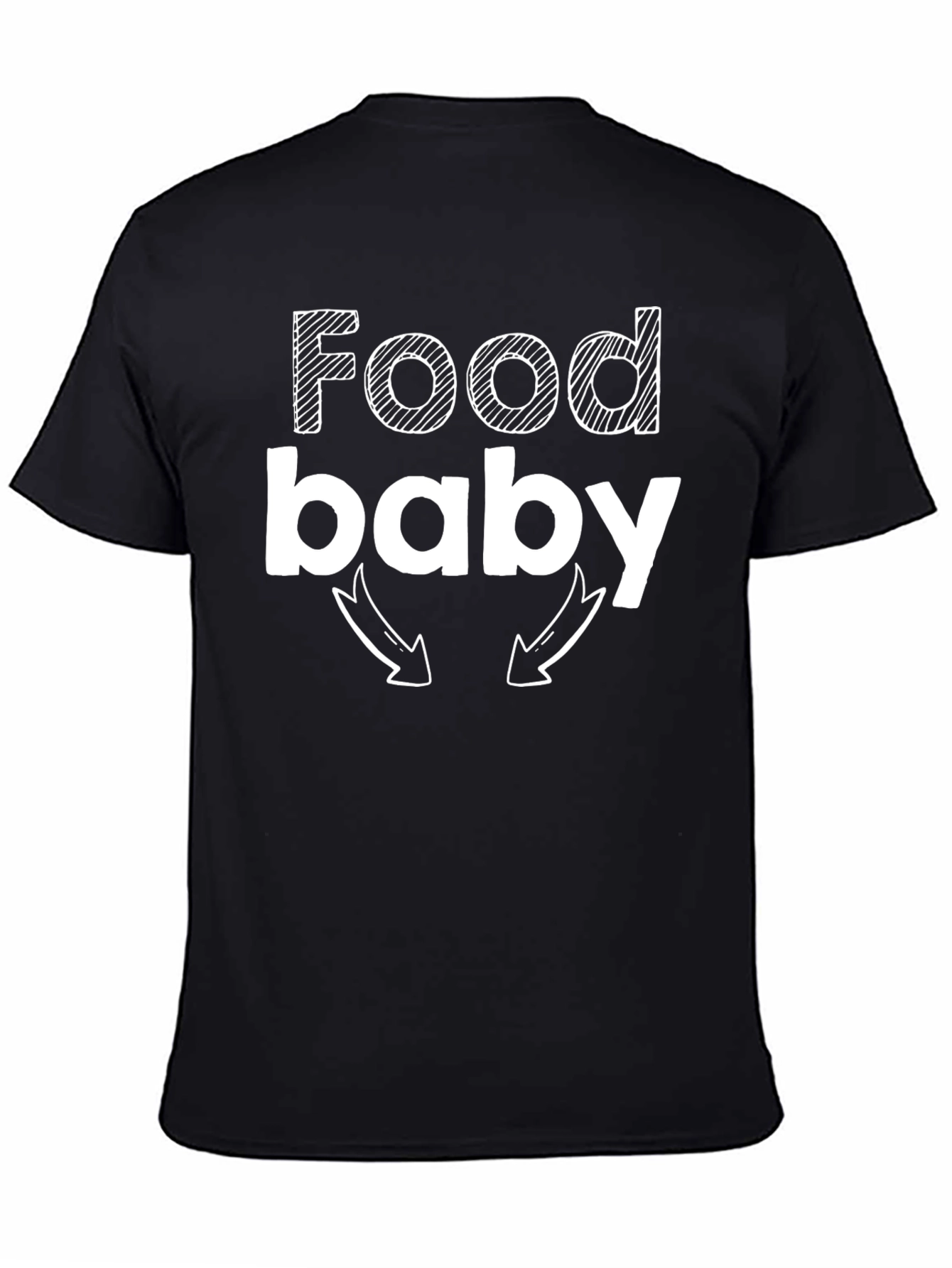 Black Food Baby T-Shirt - Funny Pregnancy Announcement Tee view 4