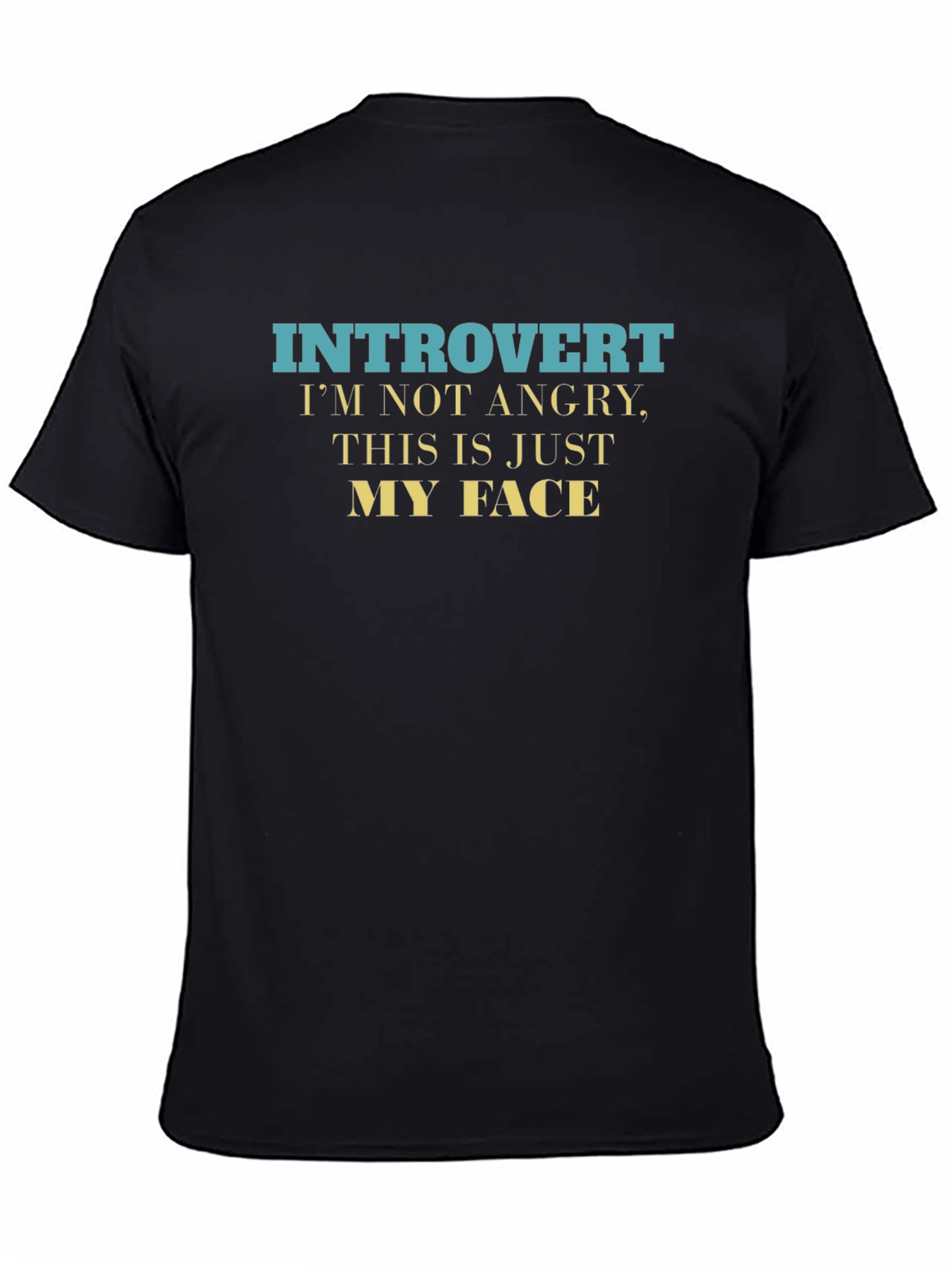 Black Introvert Black T-Shirt view 4