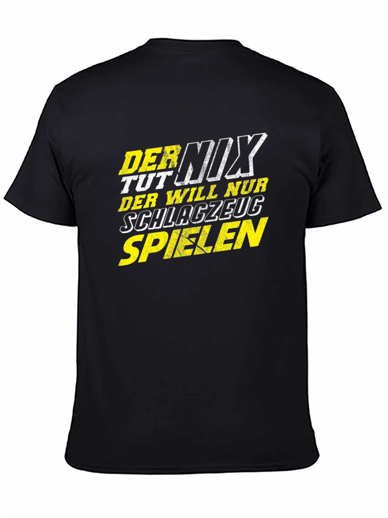 Black Der Nix Tut T-Shirt - Drummer Gift view 4
