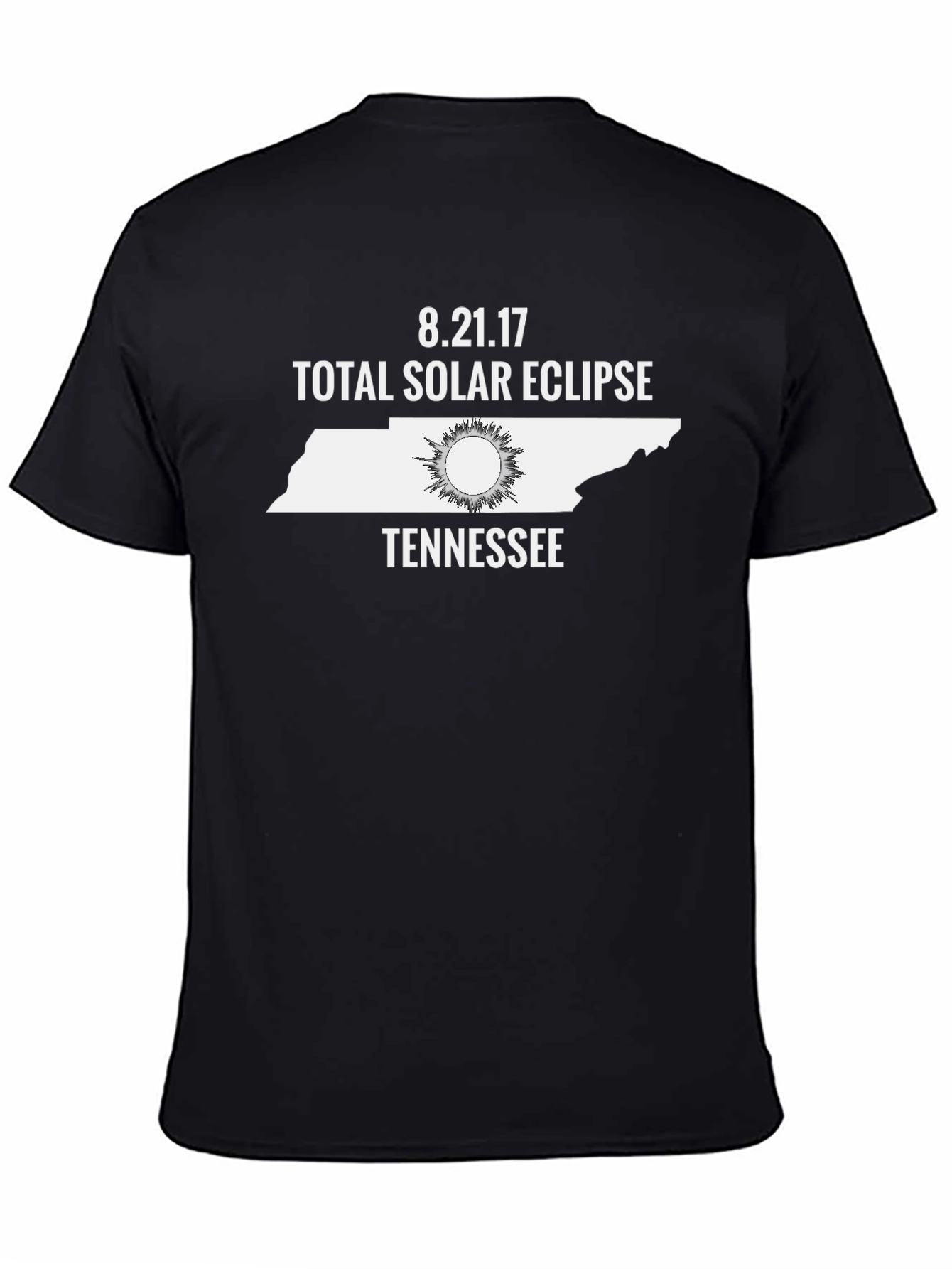 Black Total Solar Eclipse Tennessee August 2017 T-Shirt view 4