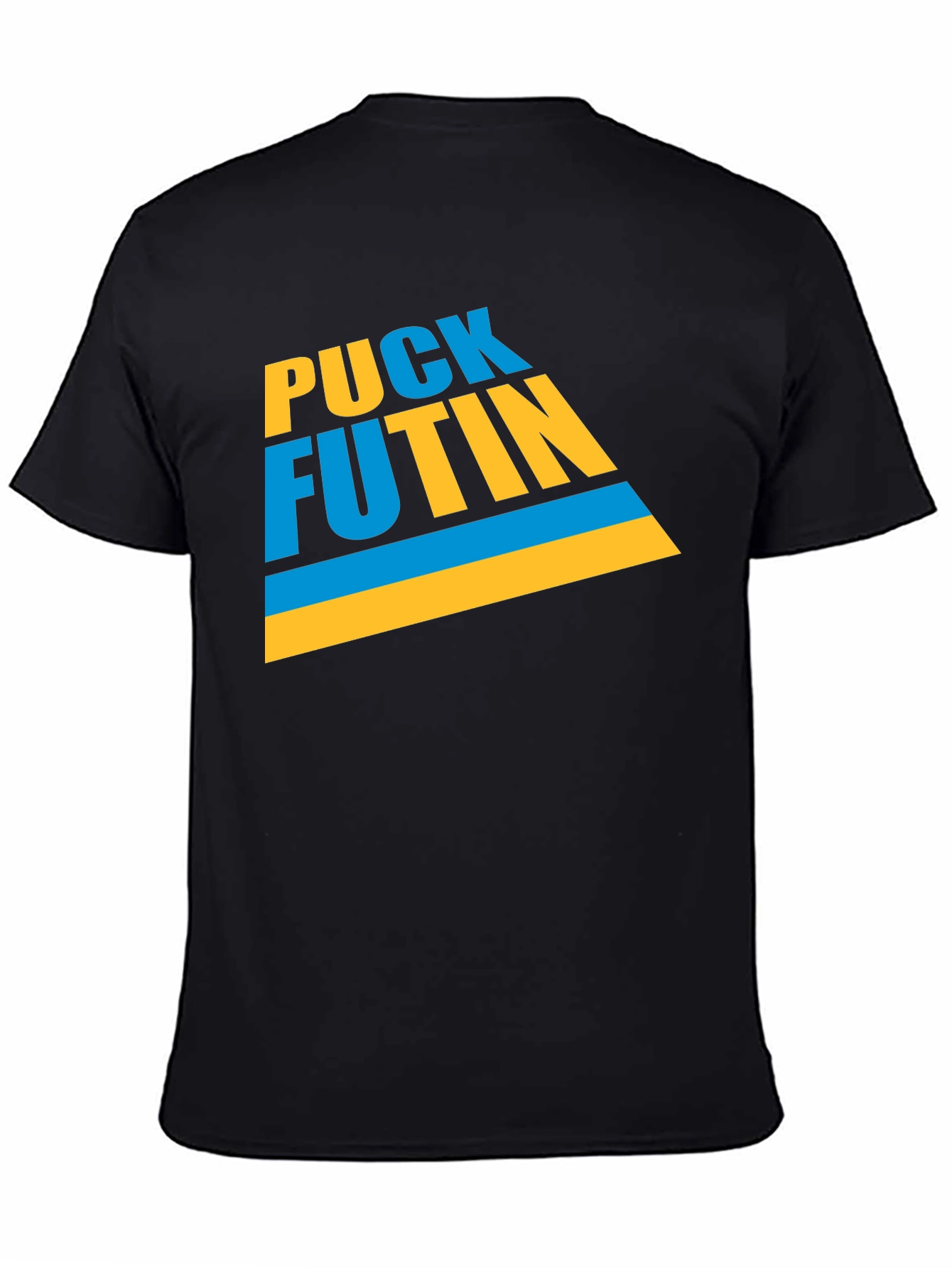 Black Puck Futin Graphic T-Shirt - Black Crew Neck view 4